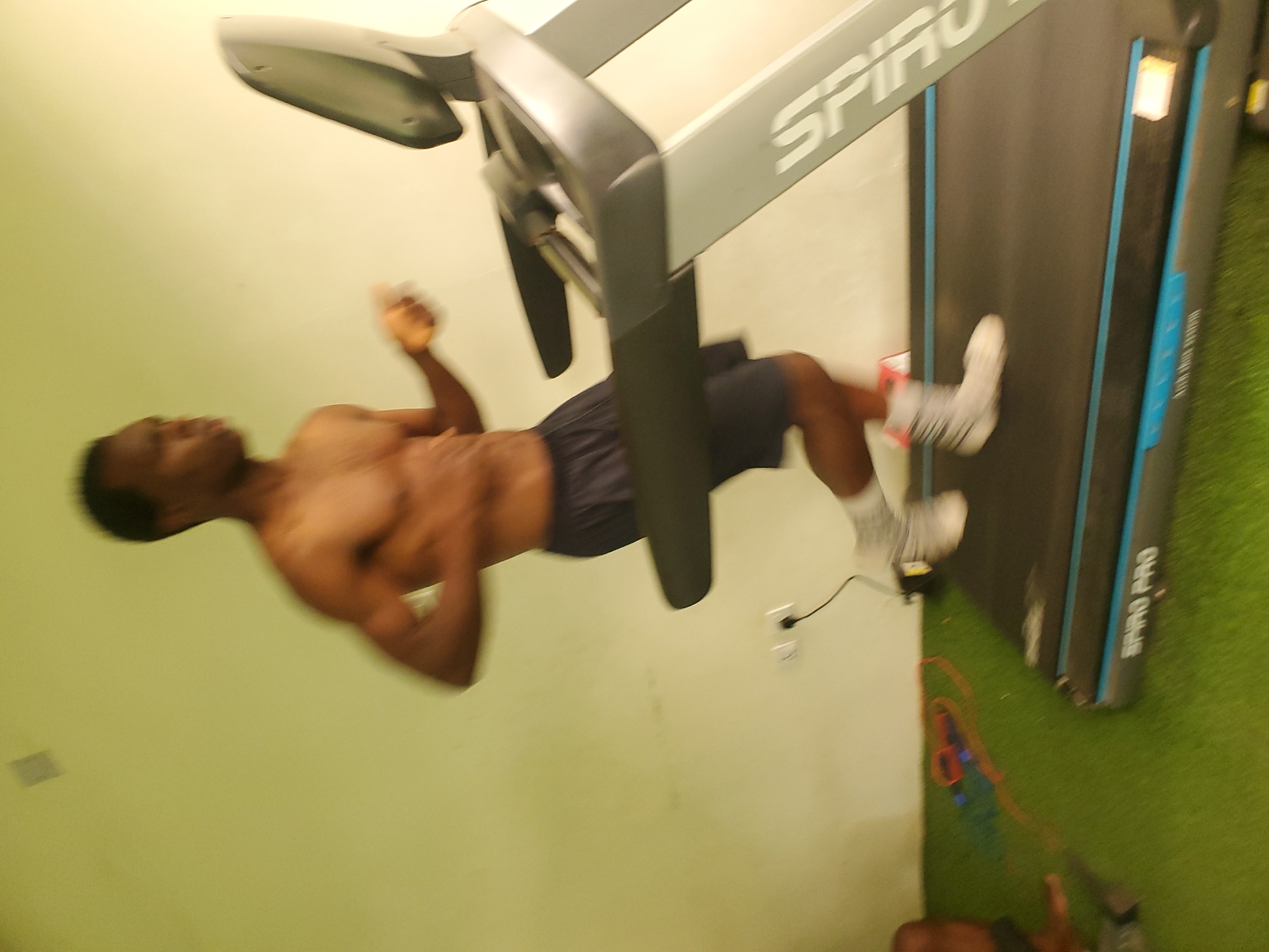 Gym workout in Jos with a curious kid along for the ride