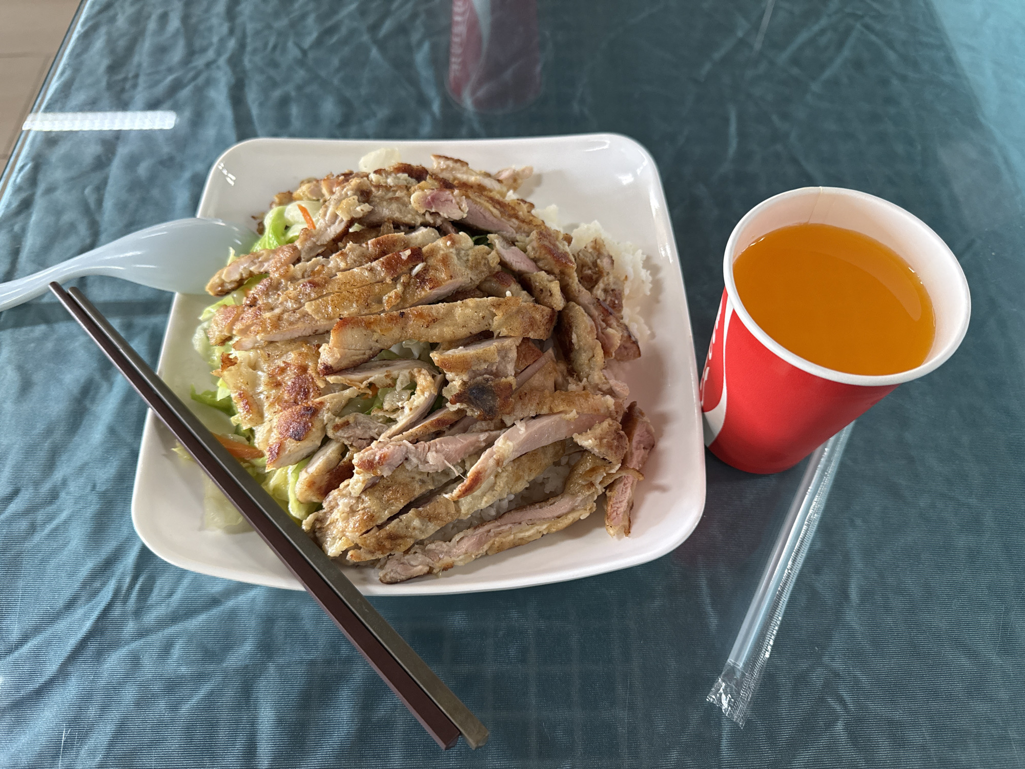 Prepared poultry meal documented in Daxing District dining setting