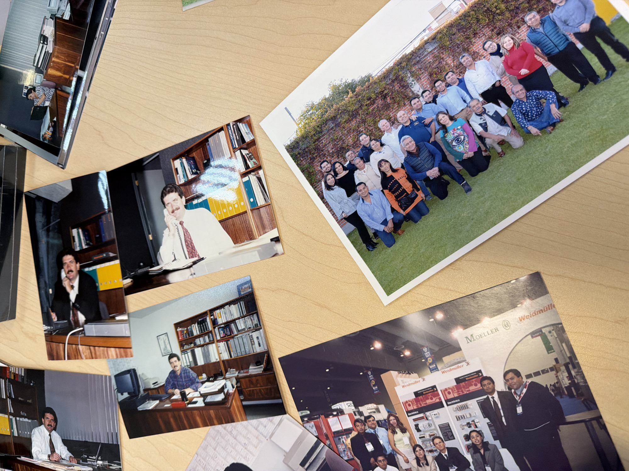 Photo collection featuring mustached man documented in Puebla
