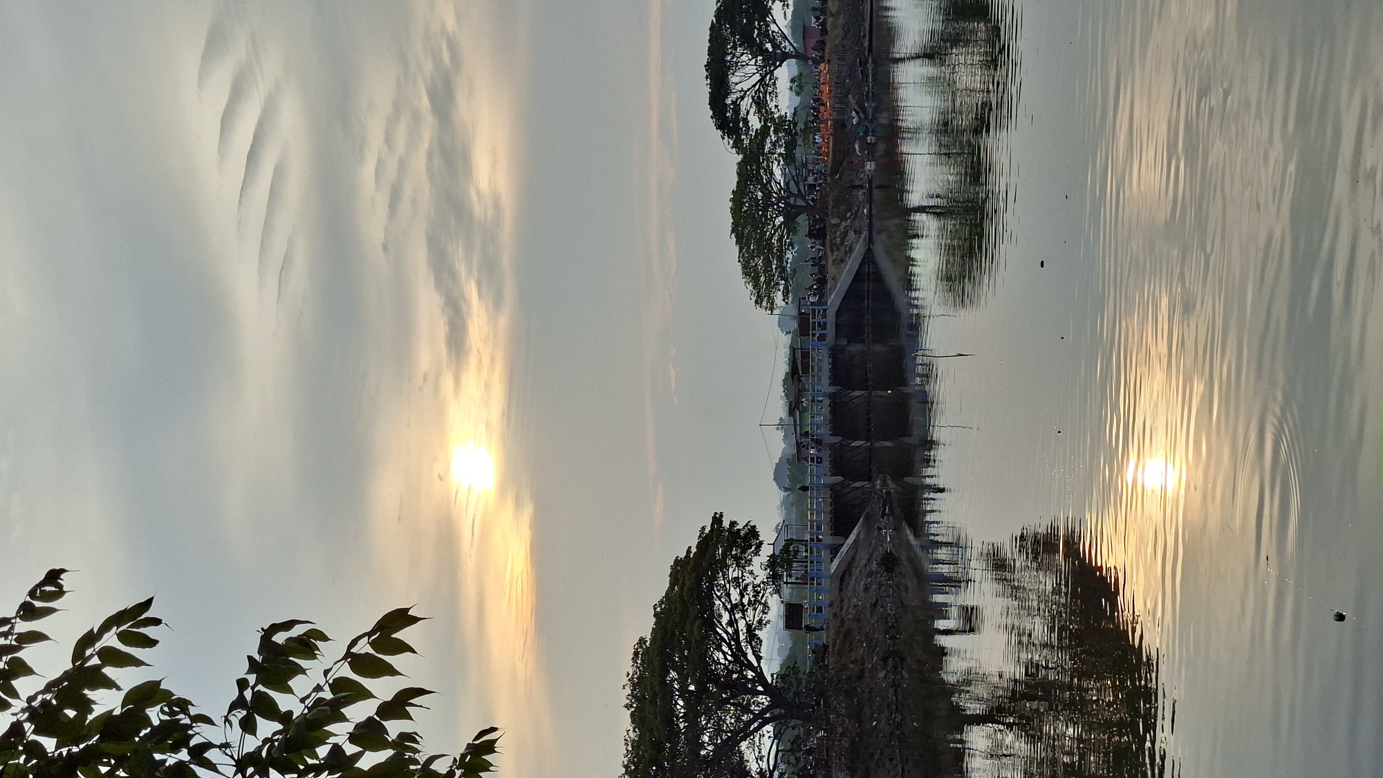 Morning activity at a waterfront park in Lhokseumawe
