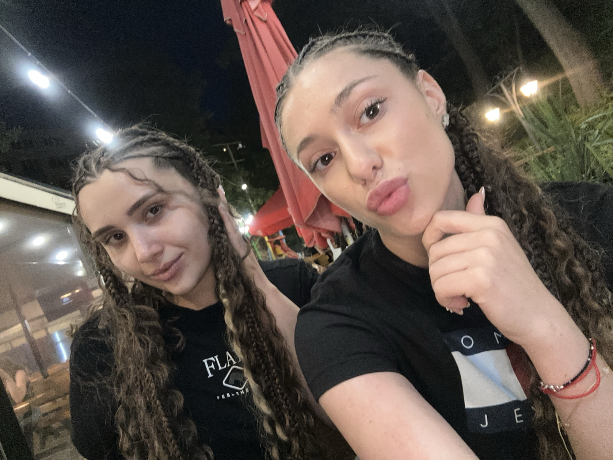 Friends document dinner outing with selfies at Gabrovo restaurant