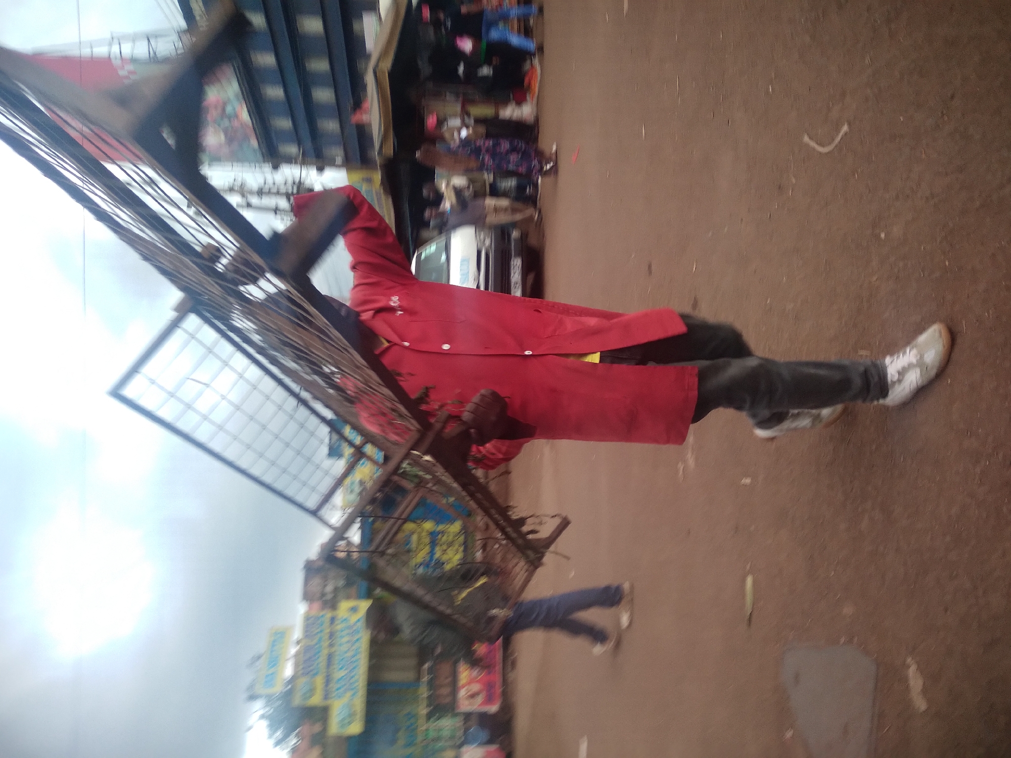 Busy market day captured across central Nyeri, Kenya