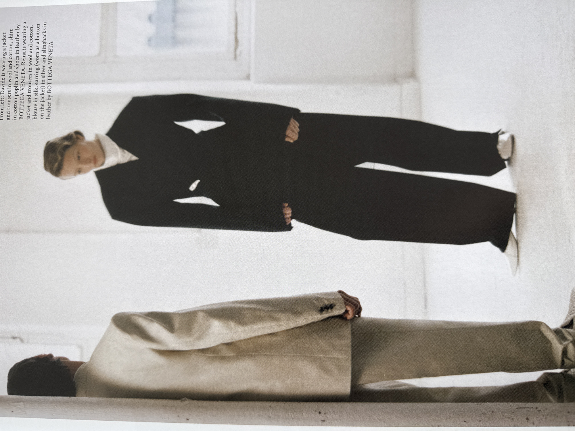 High-fashion photo shoot captured in London featuring designer clothing