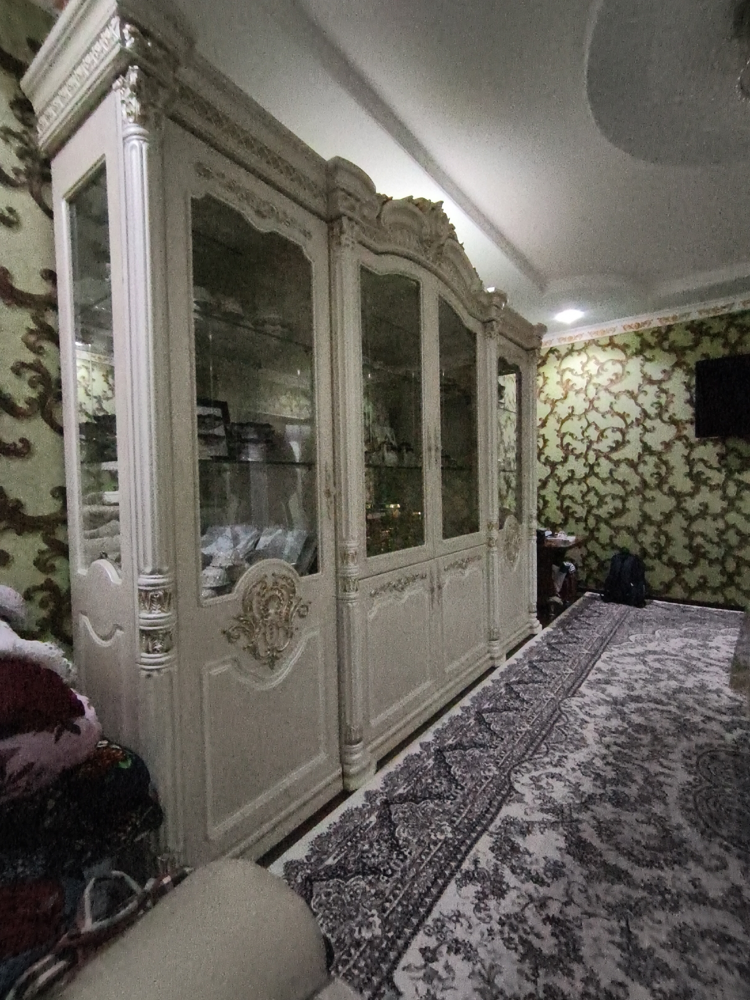Inside a decorated room in Namangan City, Uzbekistan