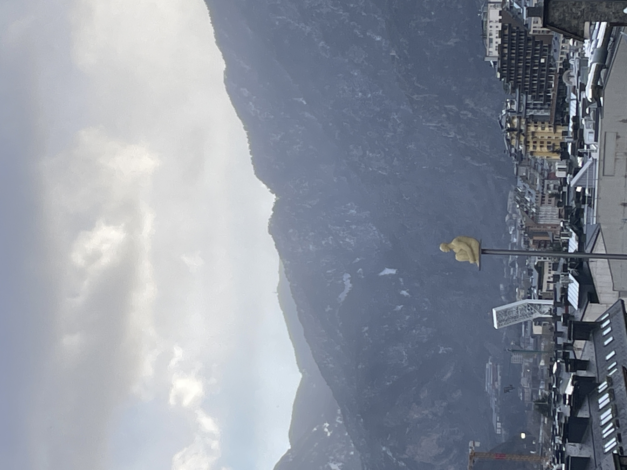 Cityscape view captured of Andorra la Vella against mountains