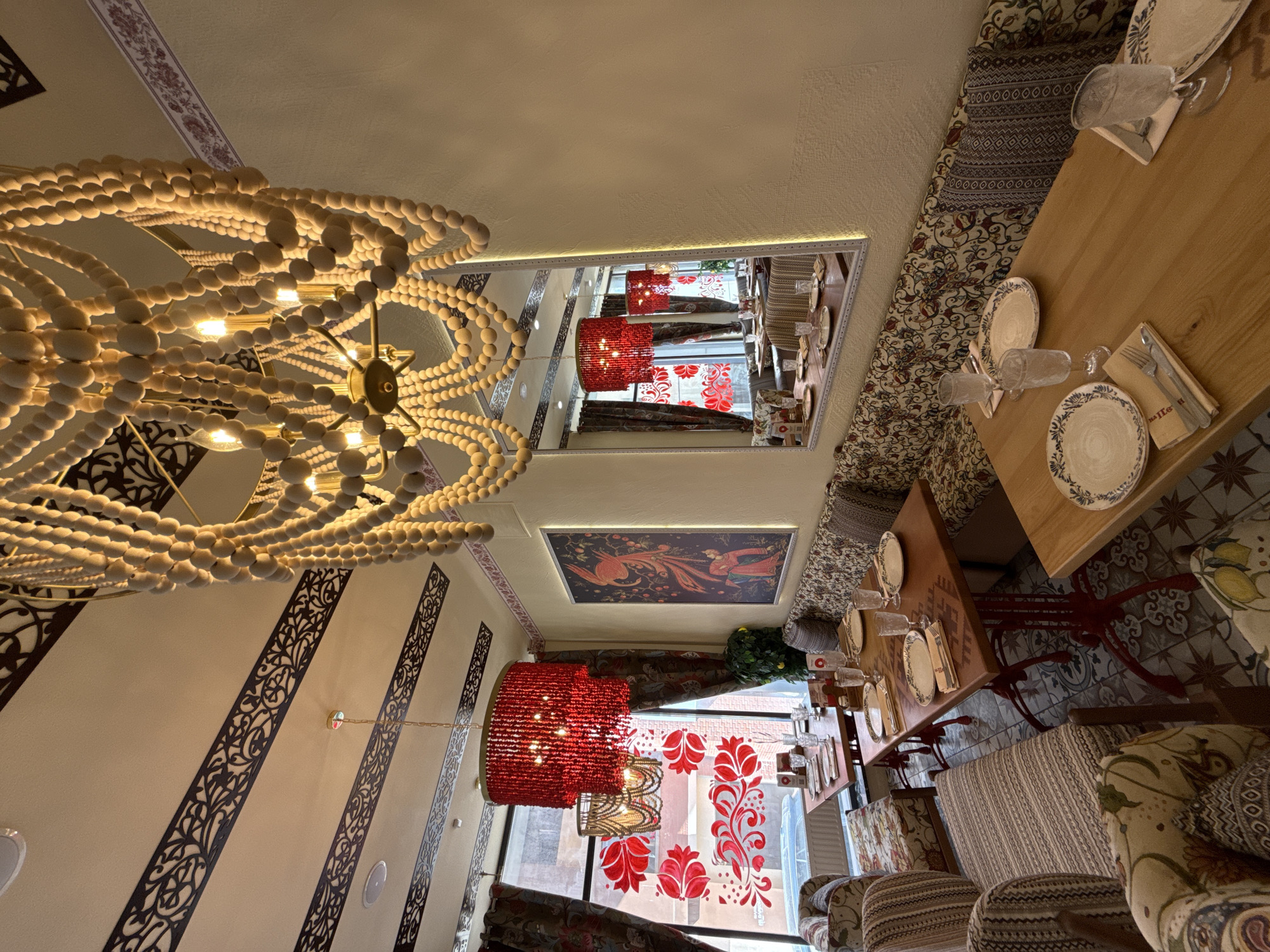 Restaurant interior documented in Donetsk, Ukraine