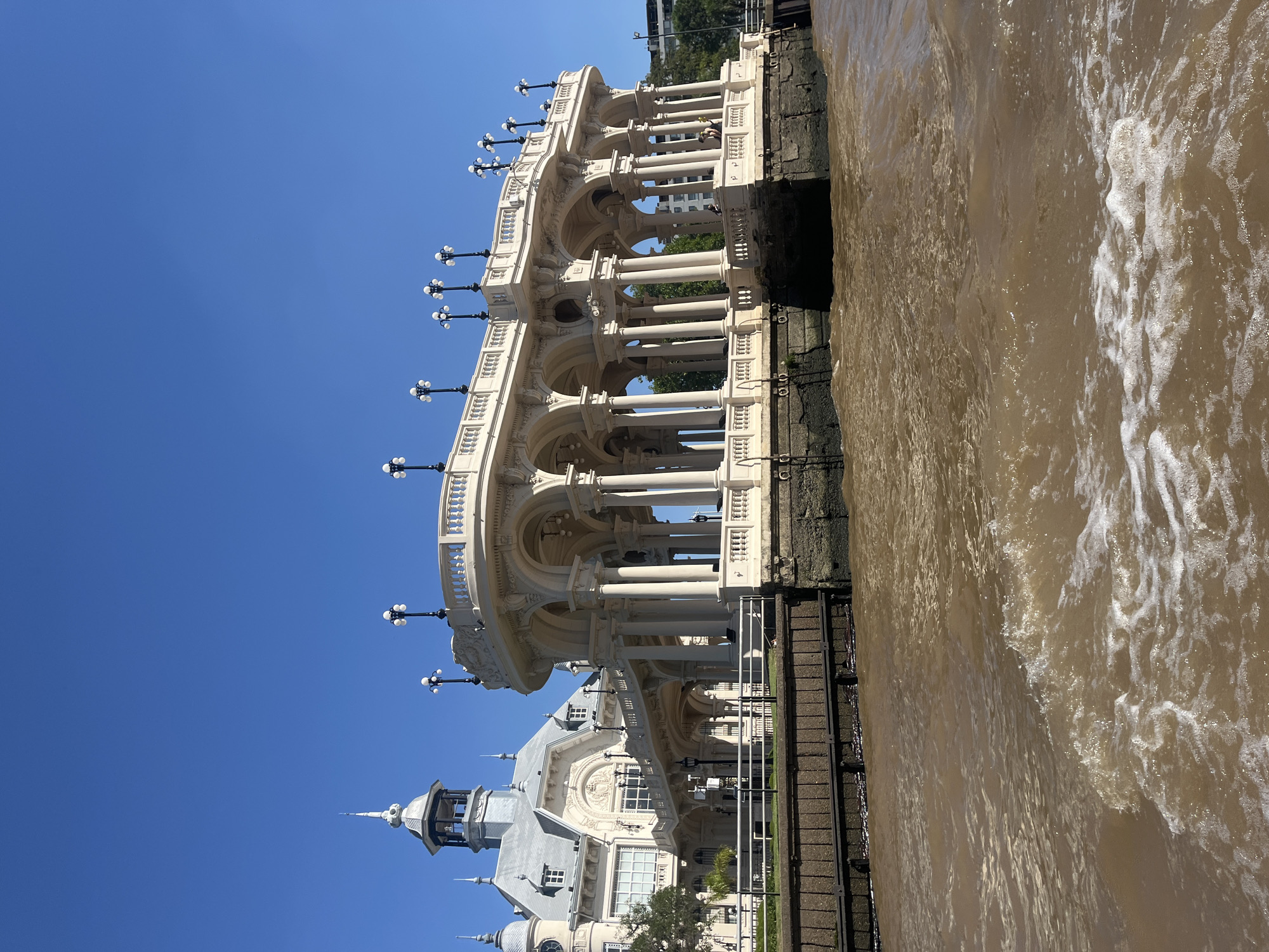 Tigre Art Museum photographed from waterside in Buenos Aires