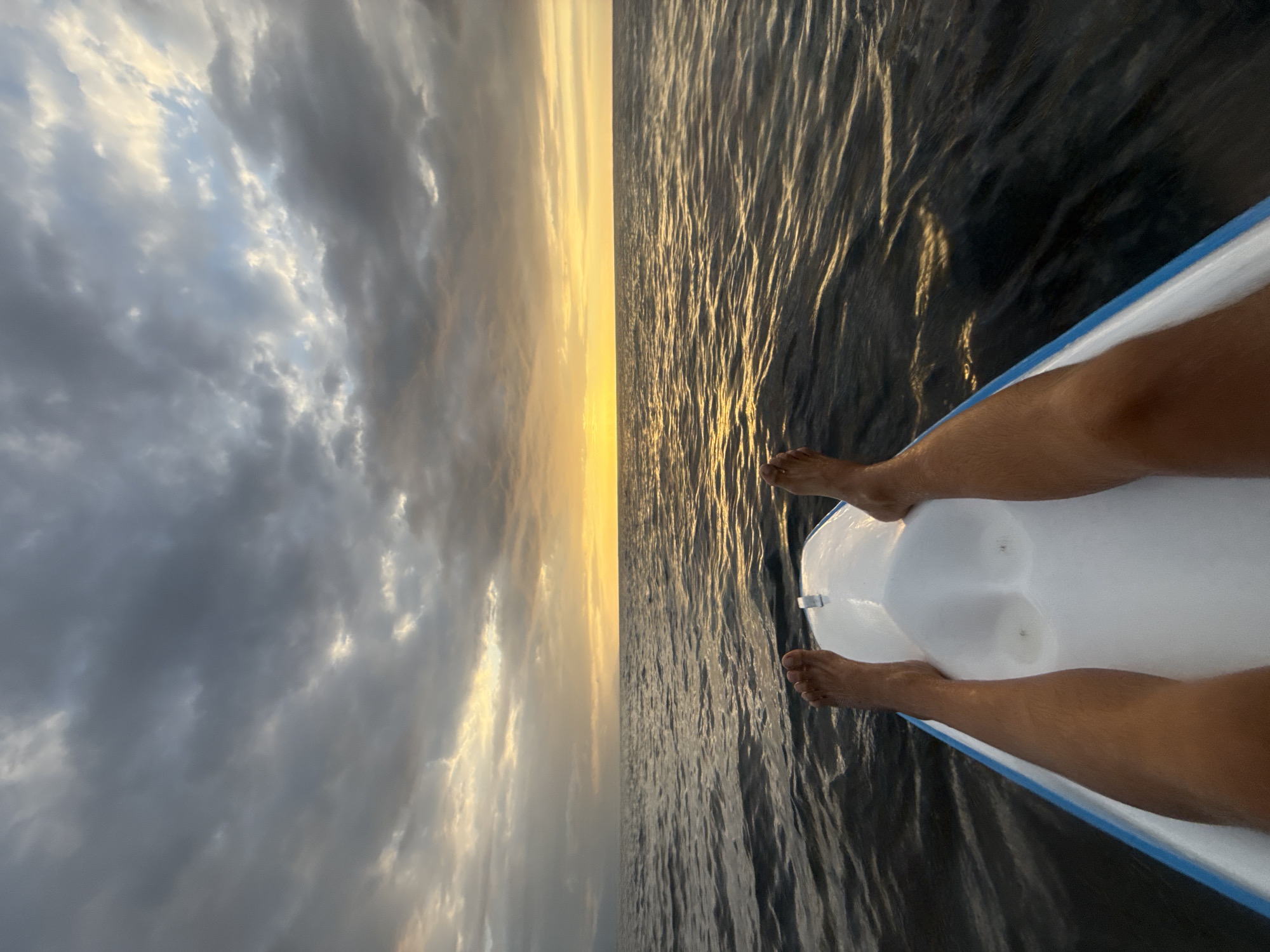 Drifting on the water at sunset off Buleleng