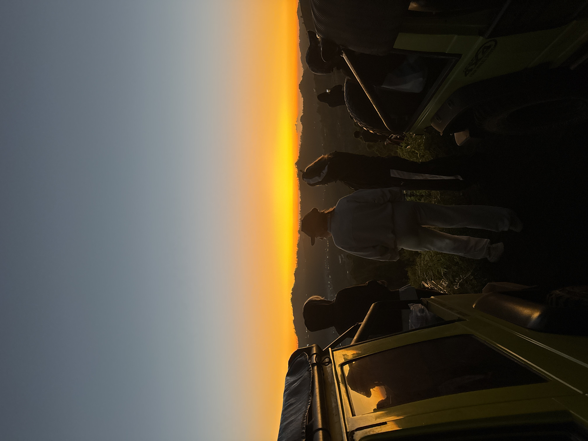 Jeep rooftop sunset watching at Kintamani's volcanic viewpoint