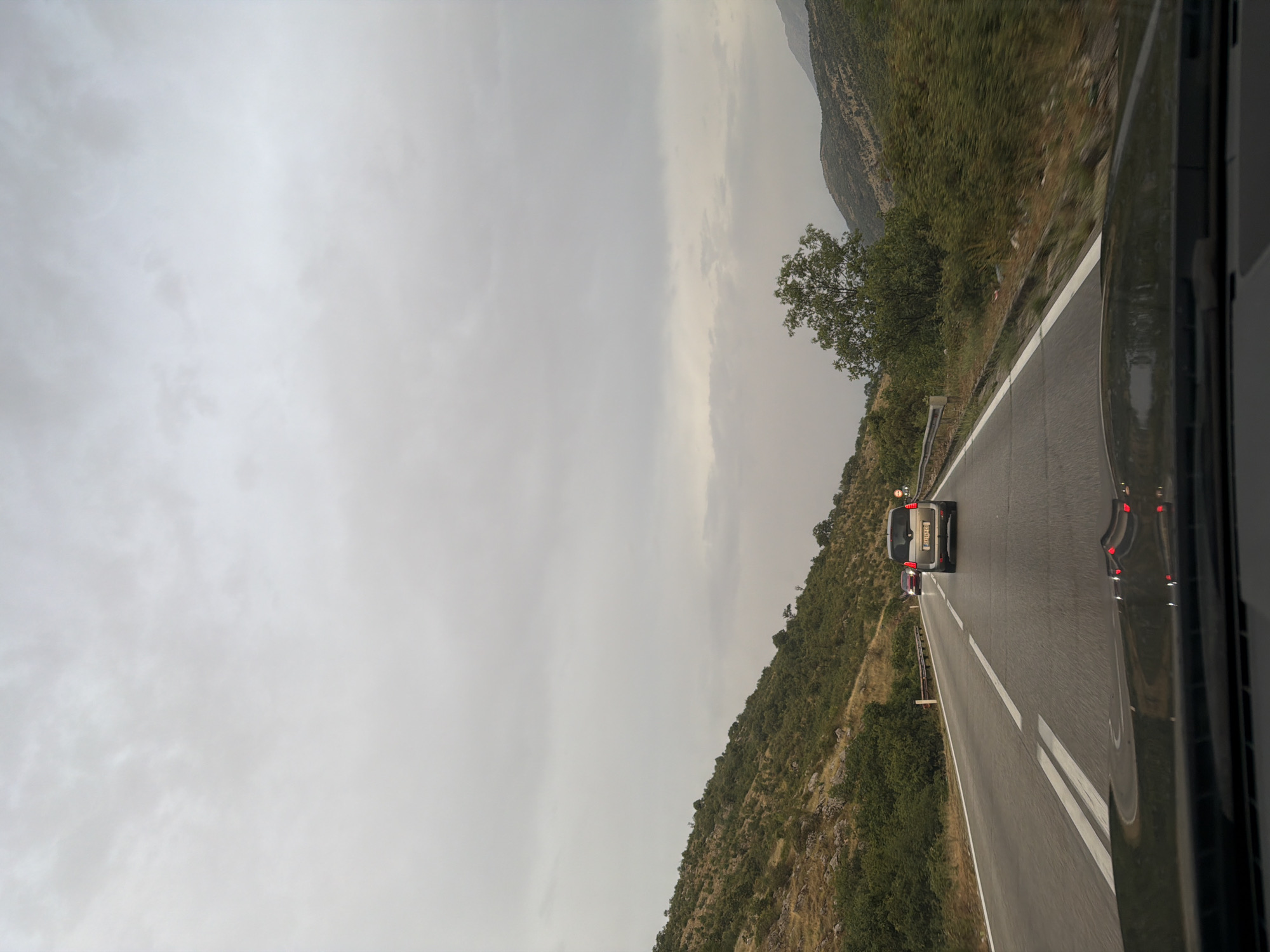 Wet roads in Cerovo after summer rain, Montenegro