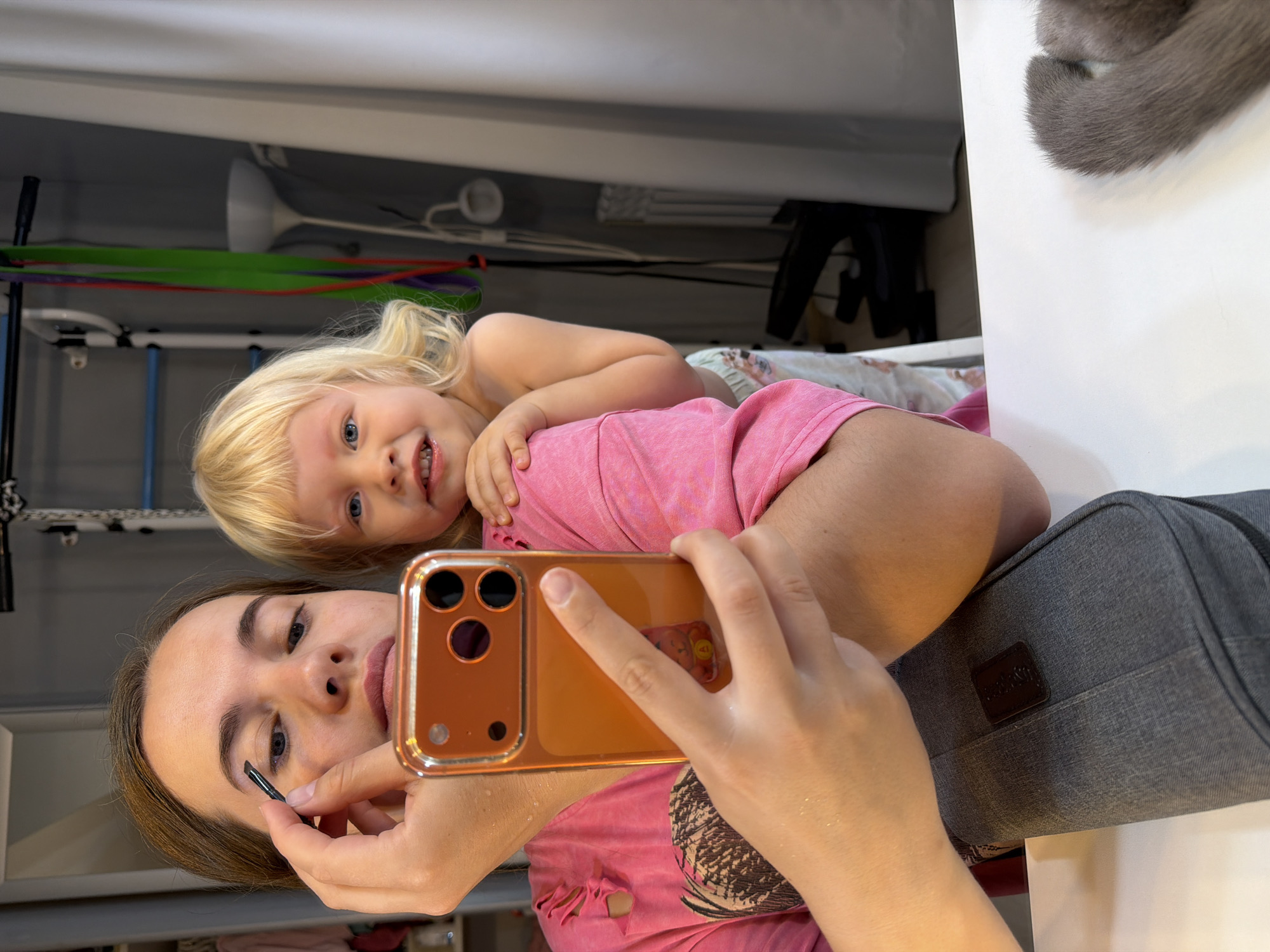 Mother and toddler's morning routine captured in Sochi home