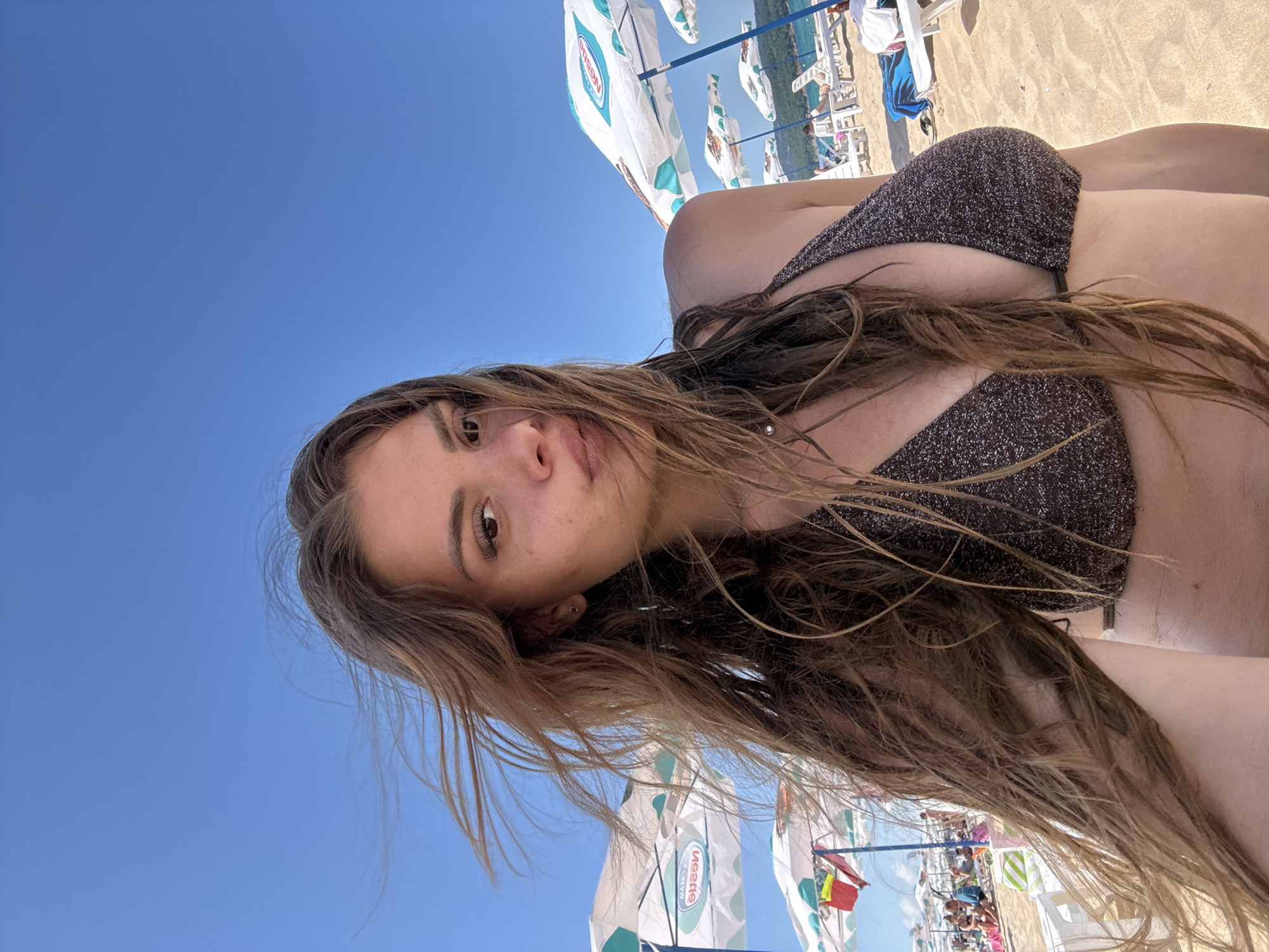 Afternoon on the beach in Primorsko, Black Sea coast