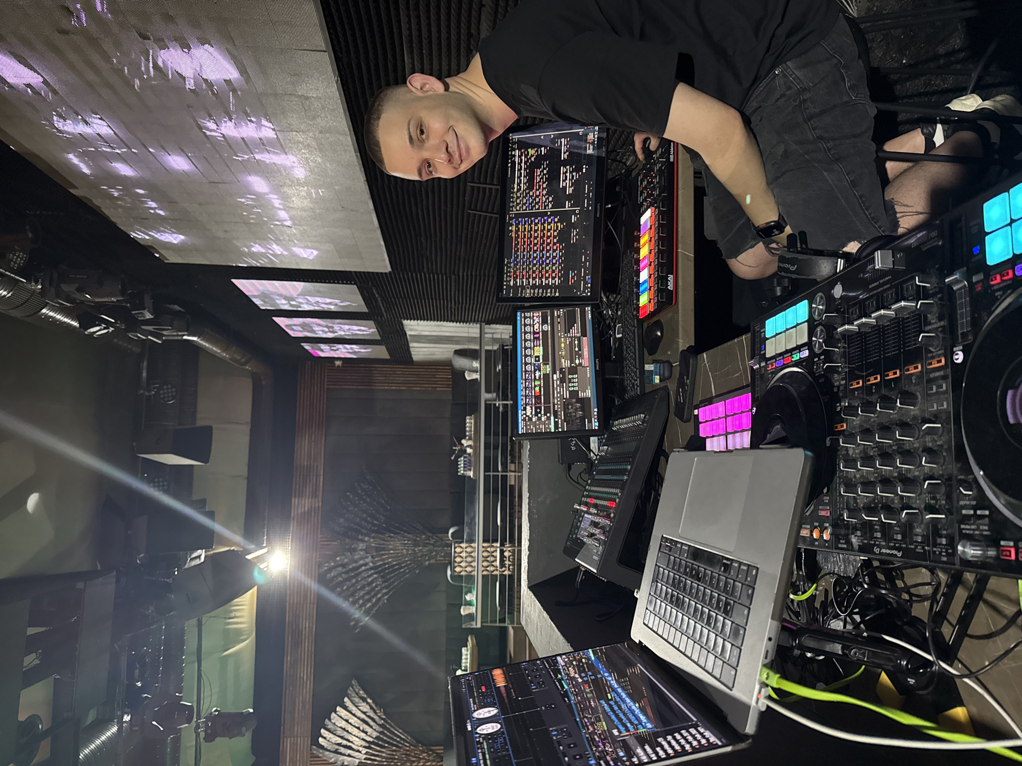 DJ performs at club venue in Tsarevo, Bulgaria