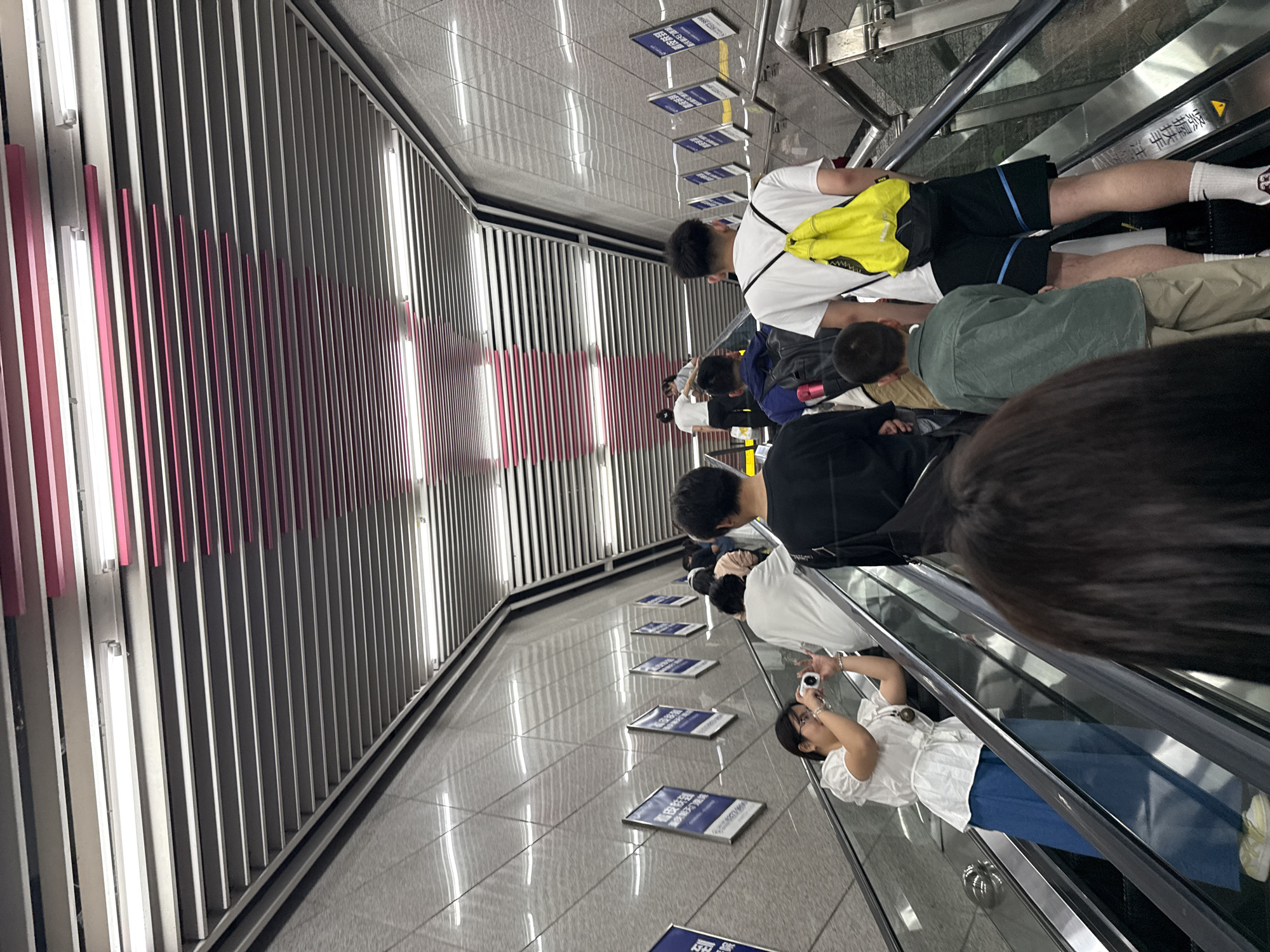 Morning commuter activity documented at Guang'an subway station