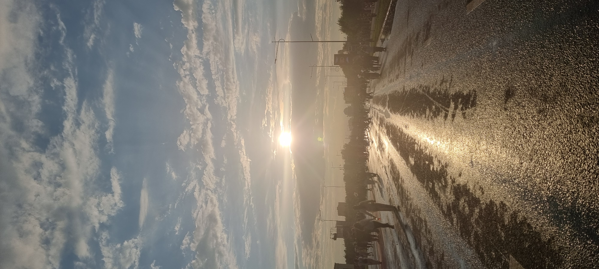 Outdoor concert and city life in Aktobe on a summer evening