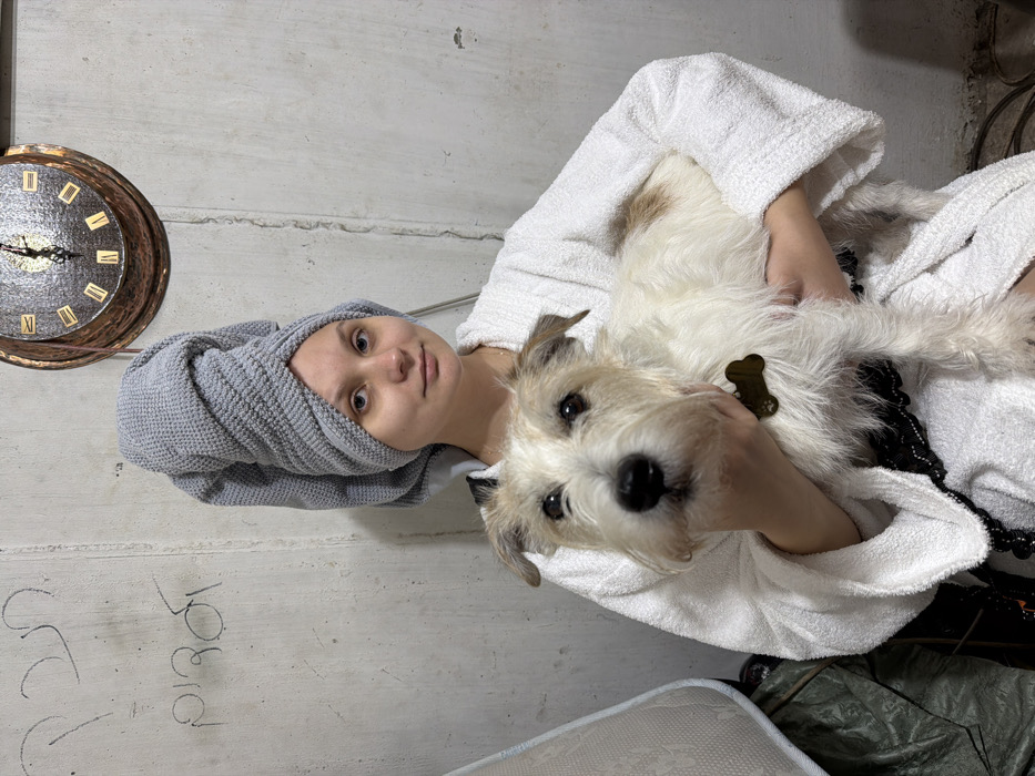 Woman and dog captured in casual Tel Aviv moments