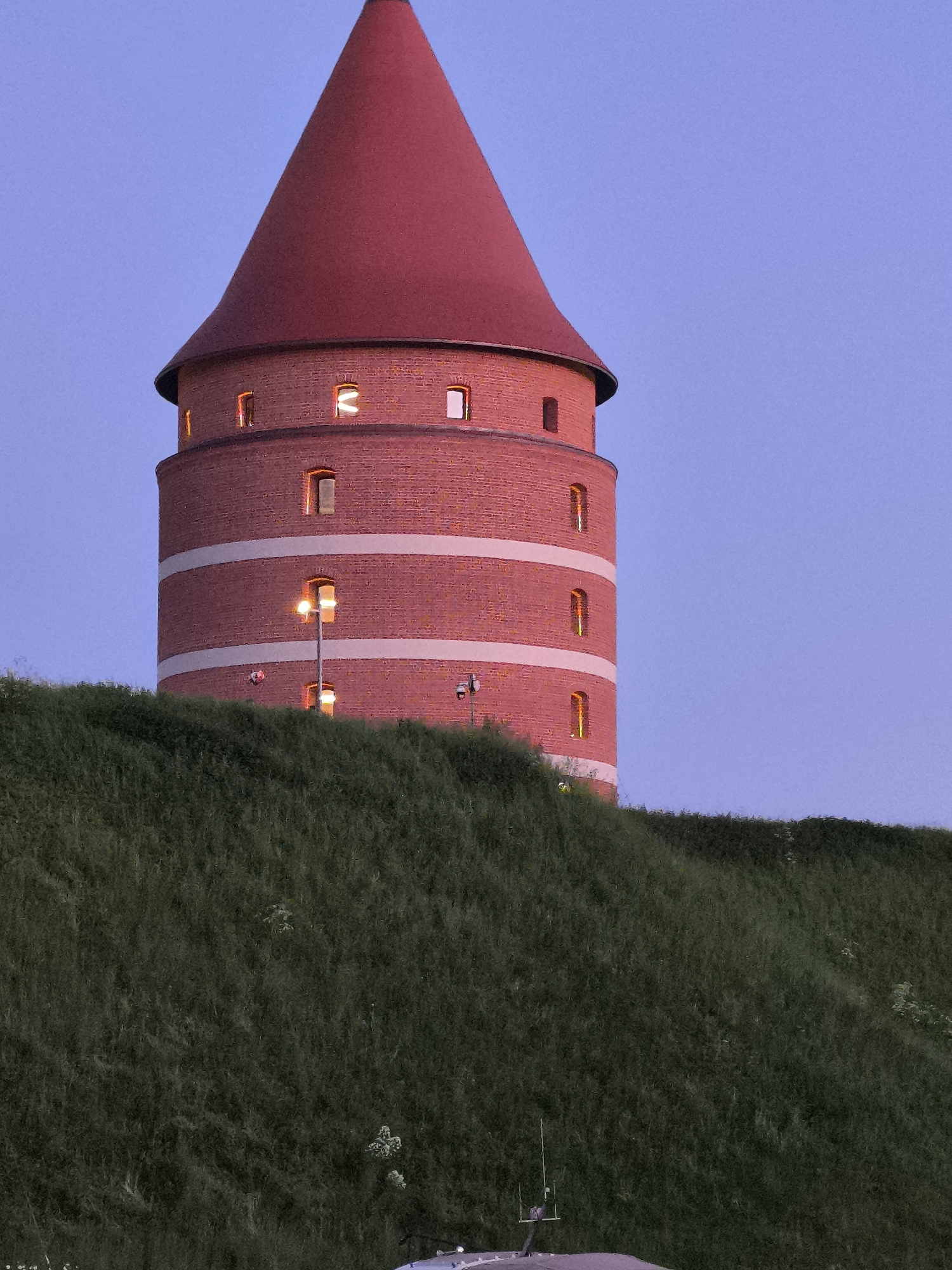 Evening twilight scenes documented across Klaipėda, Lithuania landmarks