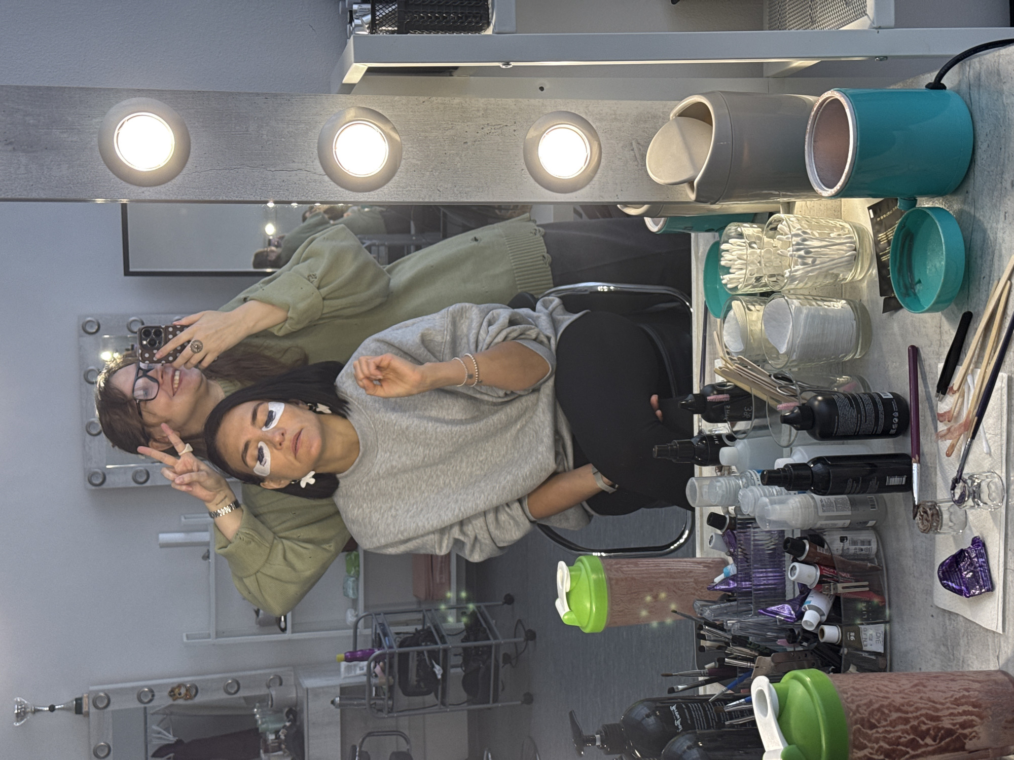 Beauty salon session captured in Izhevsk morning routine