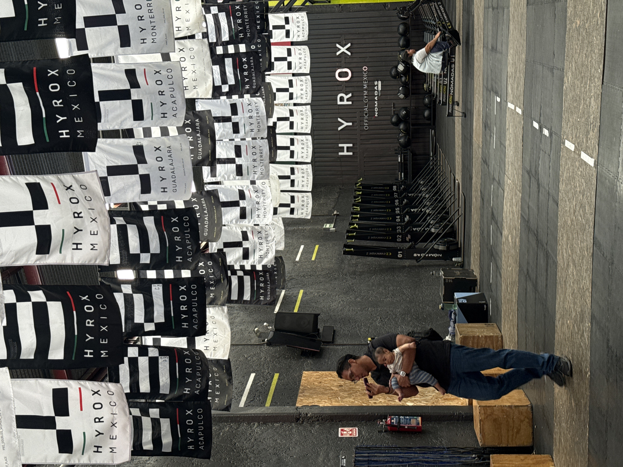 Fitness event activity documented at Mexico City gym facility