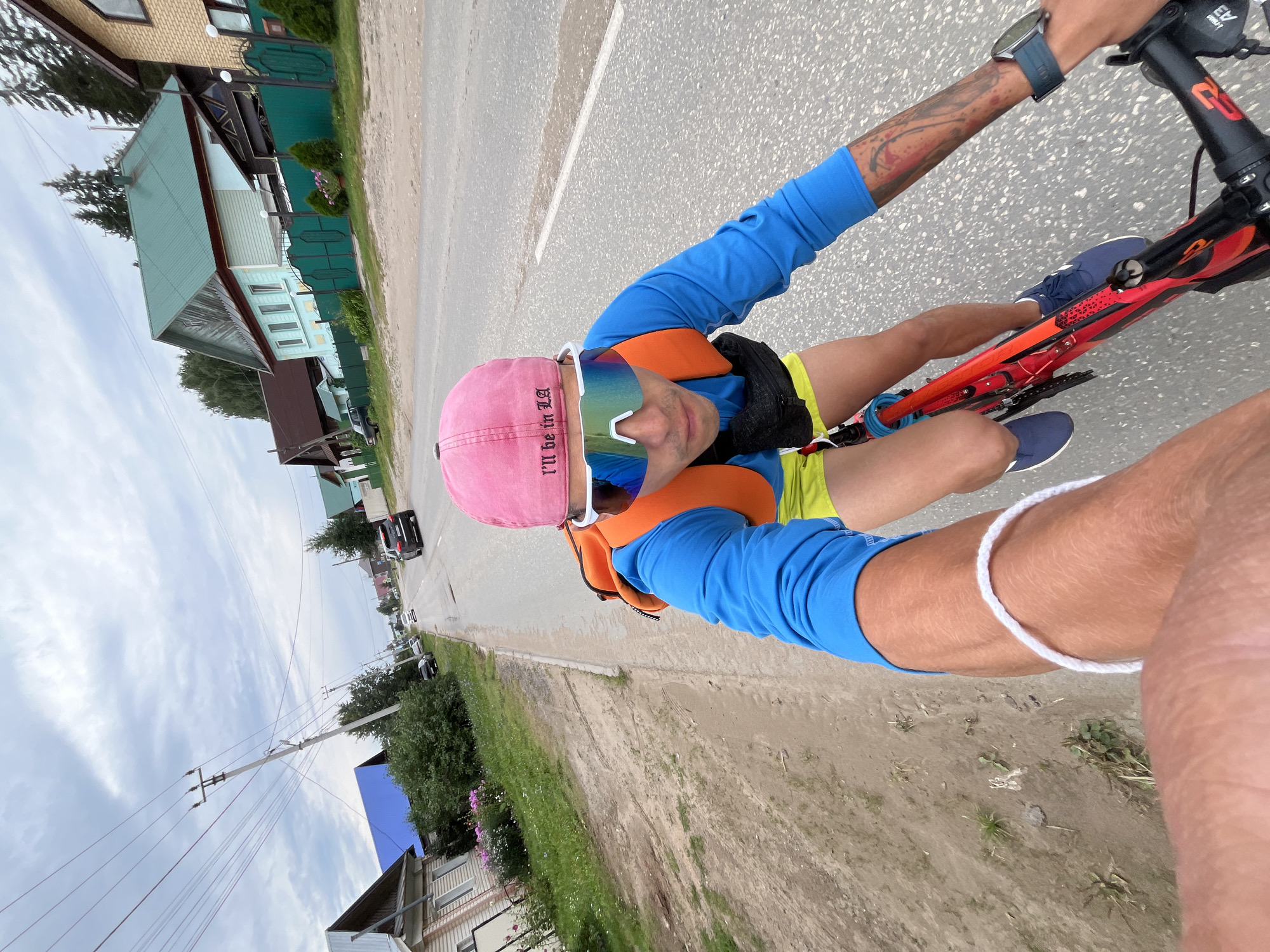 Morning scenes in Chaikovsky: cycling, a tricycle, and outdoor welding
