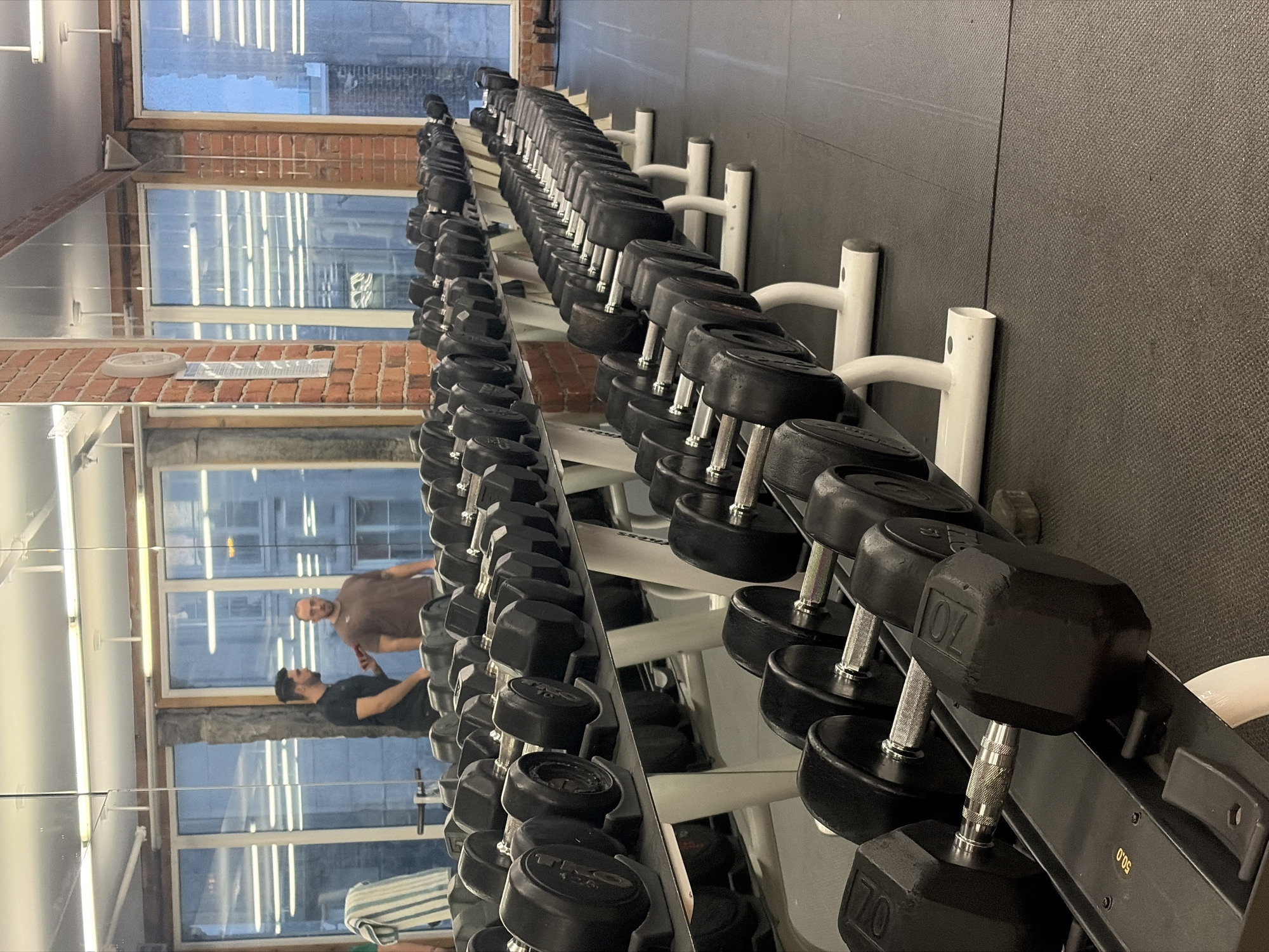 Late night gym equipment documented in Montreal fitness facility
