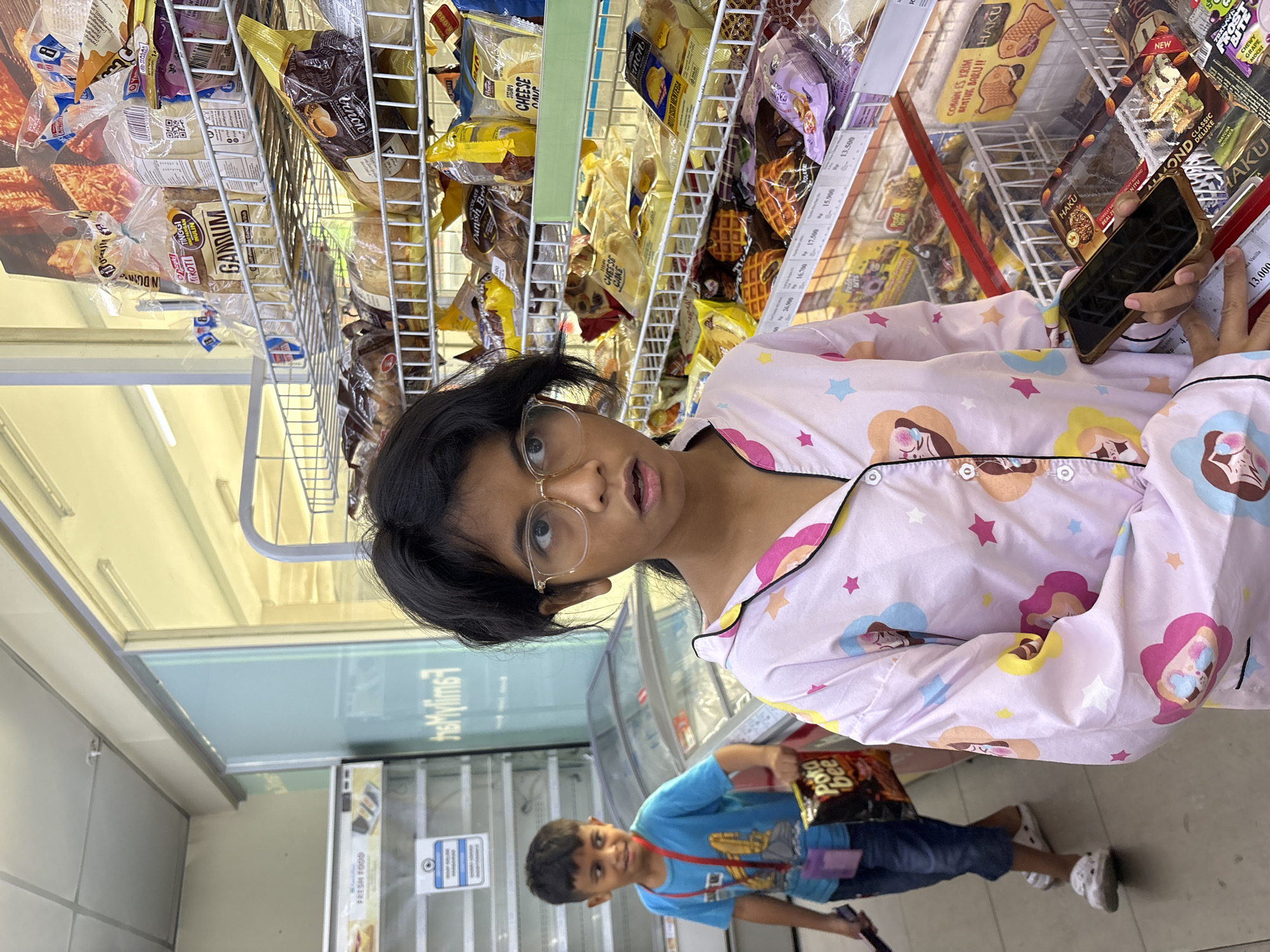 Late-night convenience store run in North Jakarta