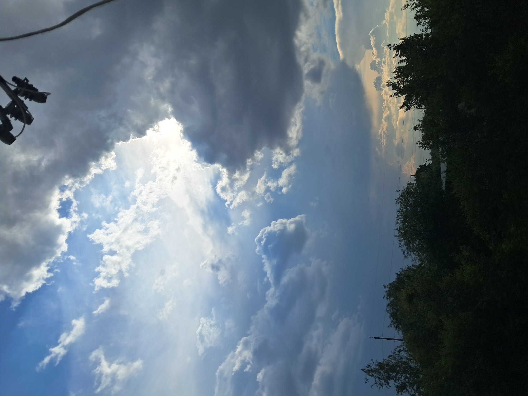 Religious artifacts and summer skies in Smila, Ukraine