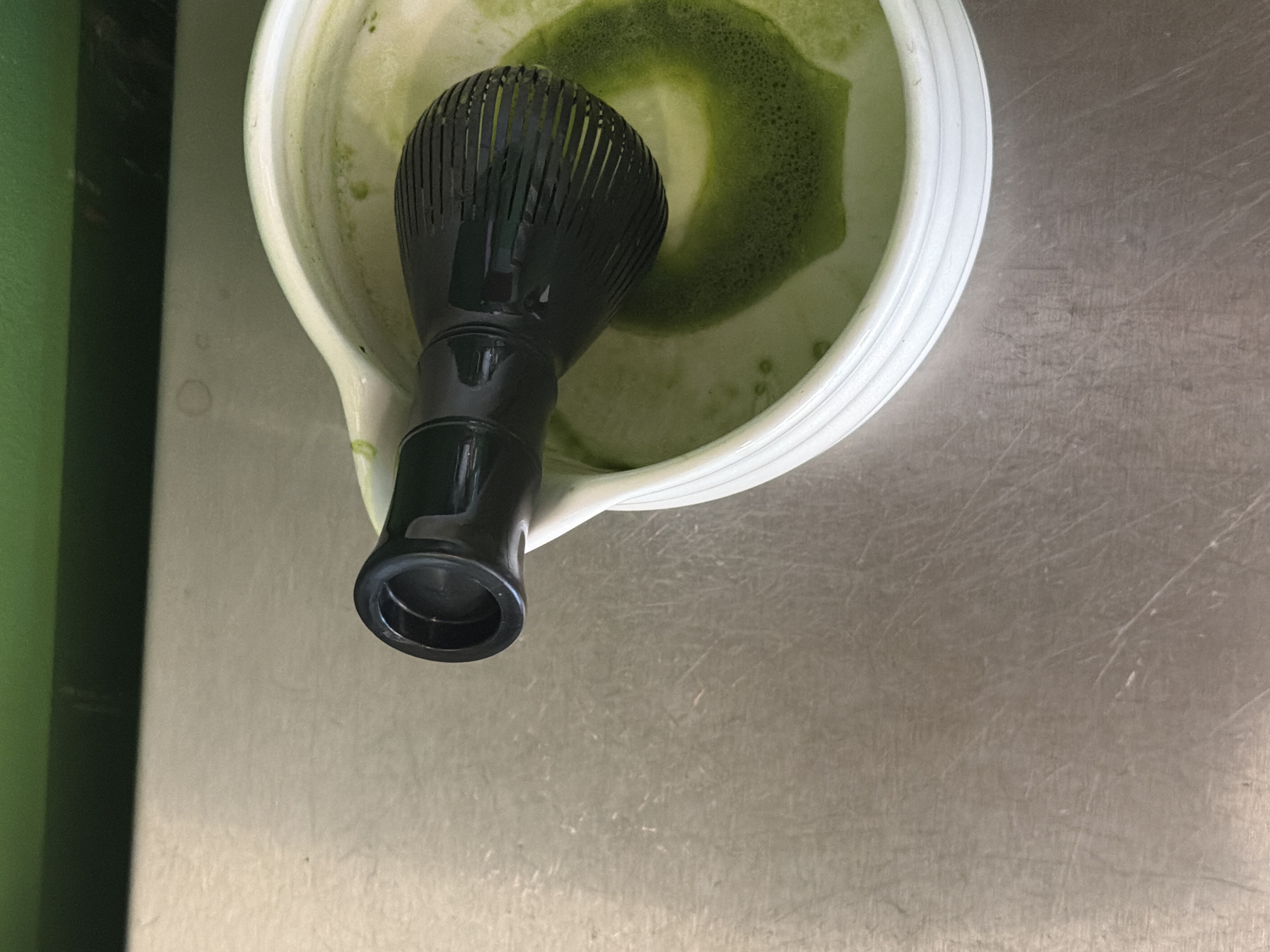Matcha shop operations documented in Sofia morning hours