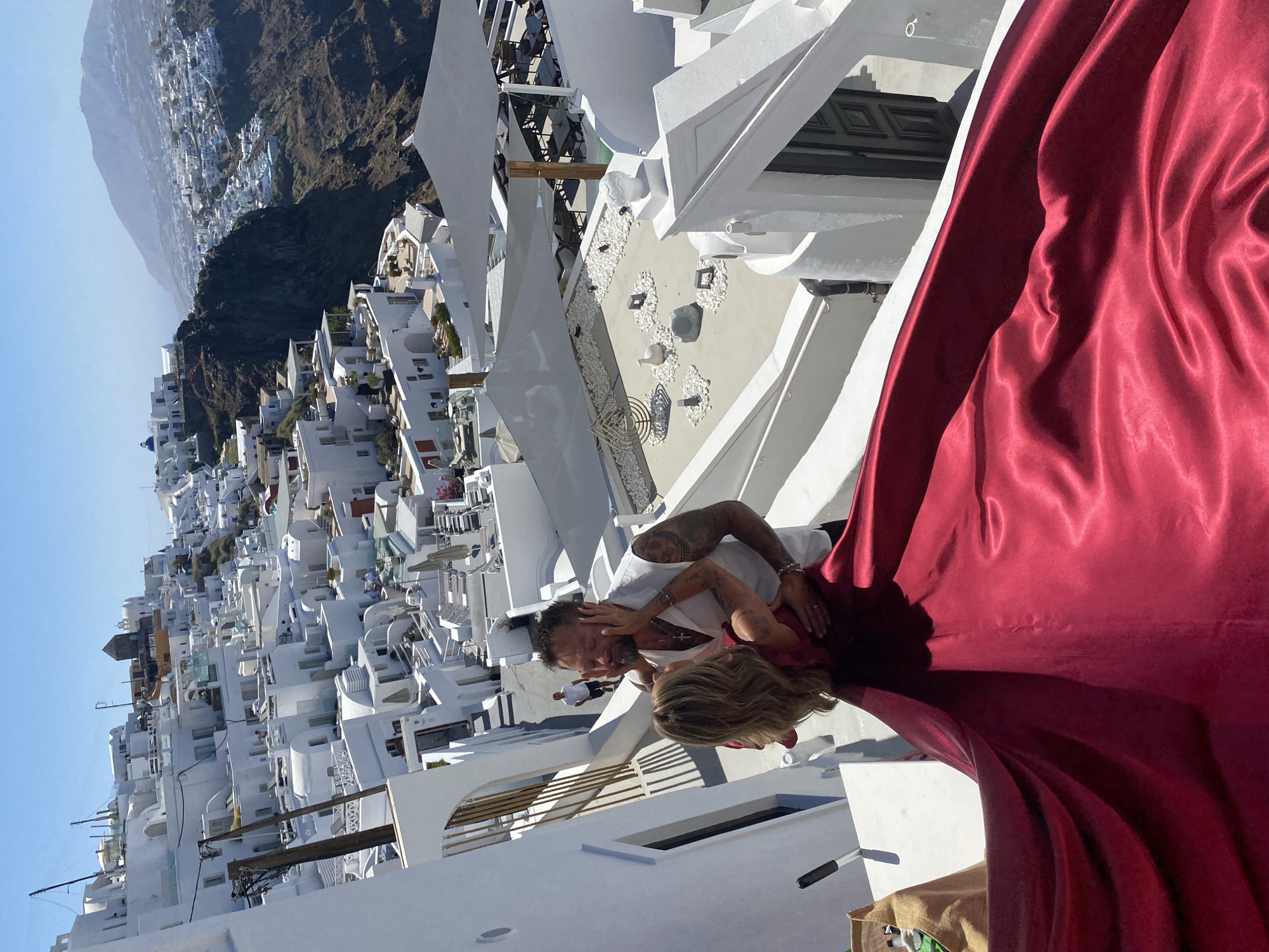 Clifftop Oia: balcony moment and caldera views in Santorini