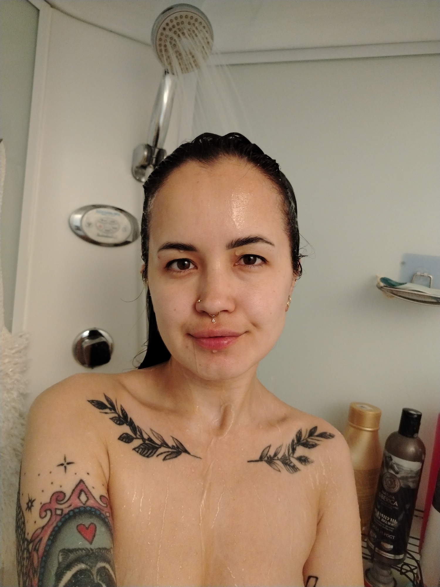 Woman documented showering in early morning in Noviy, Russia