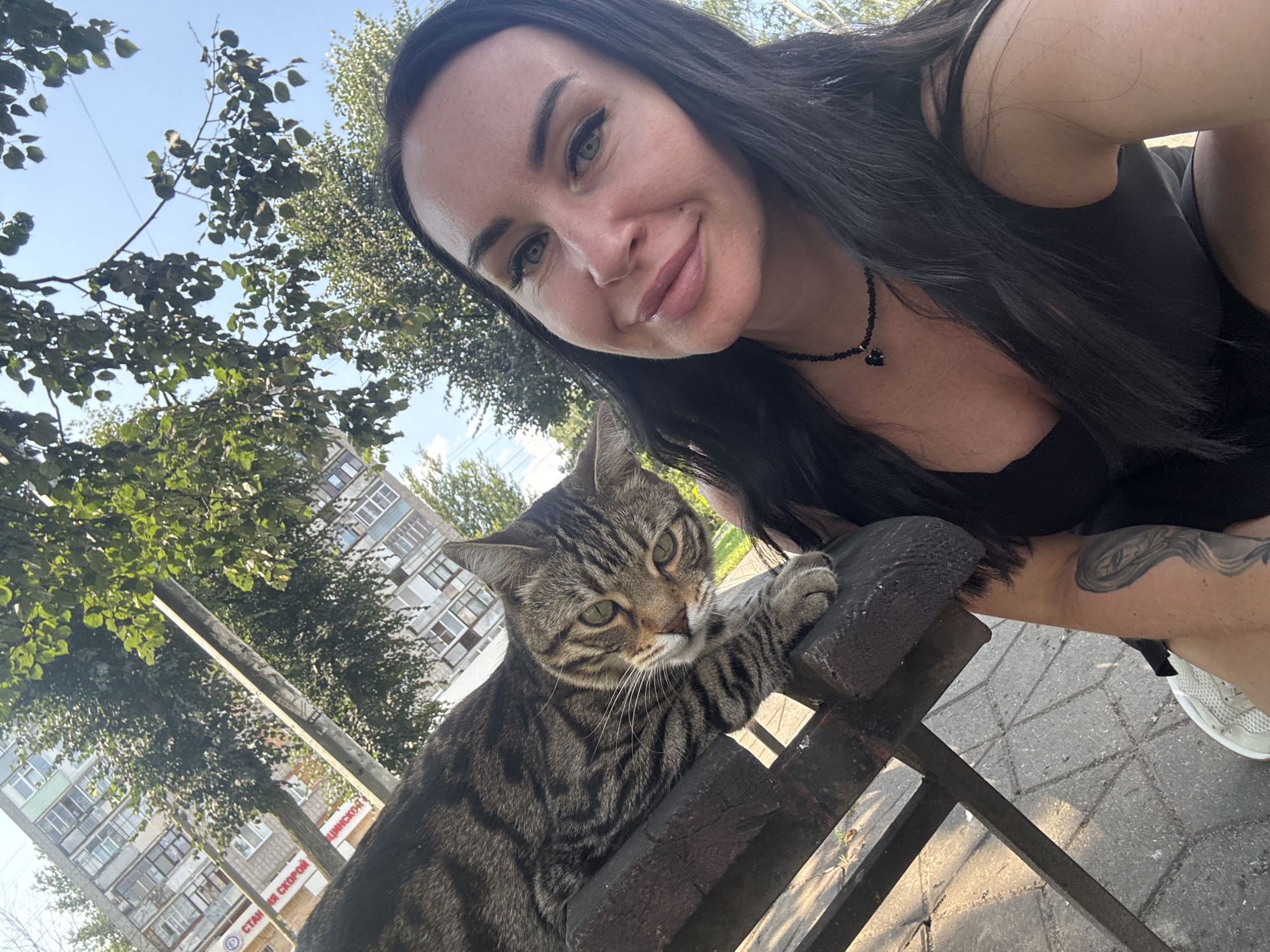 Lazy afternoon at home with a kid and a cat