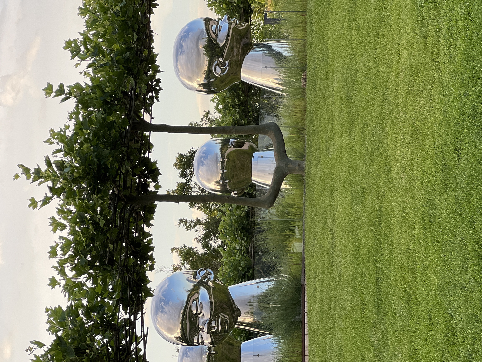 Witness documents Krasnodar cityscape including baby head sculpture installation