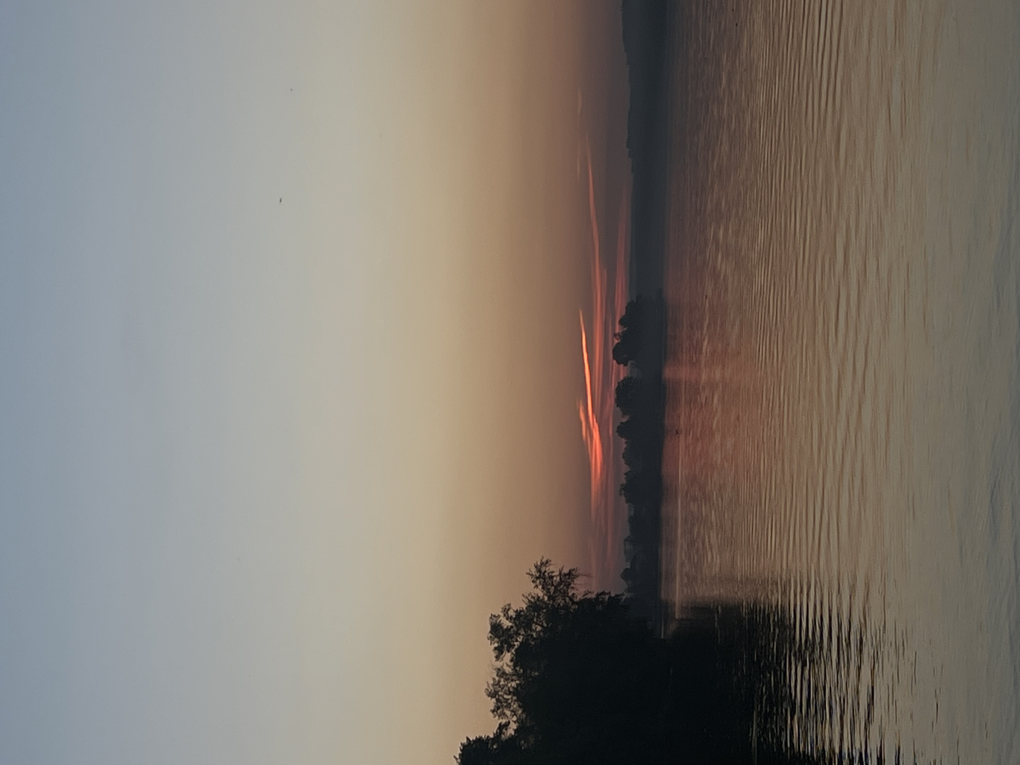 Sunset captured over Votkinsk Reservoir in Russia