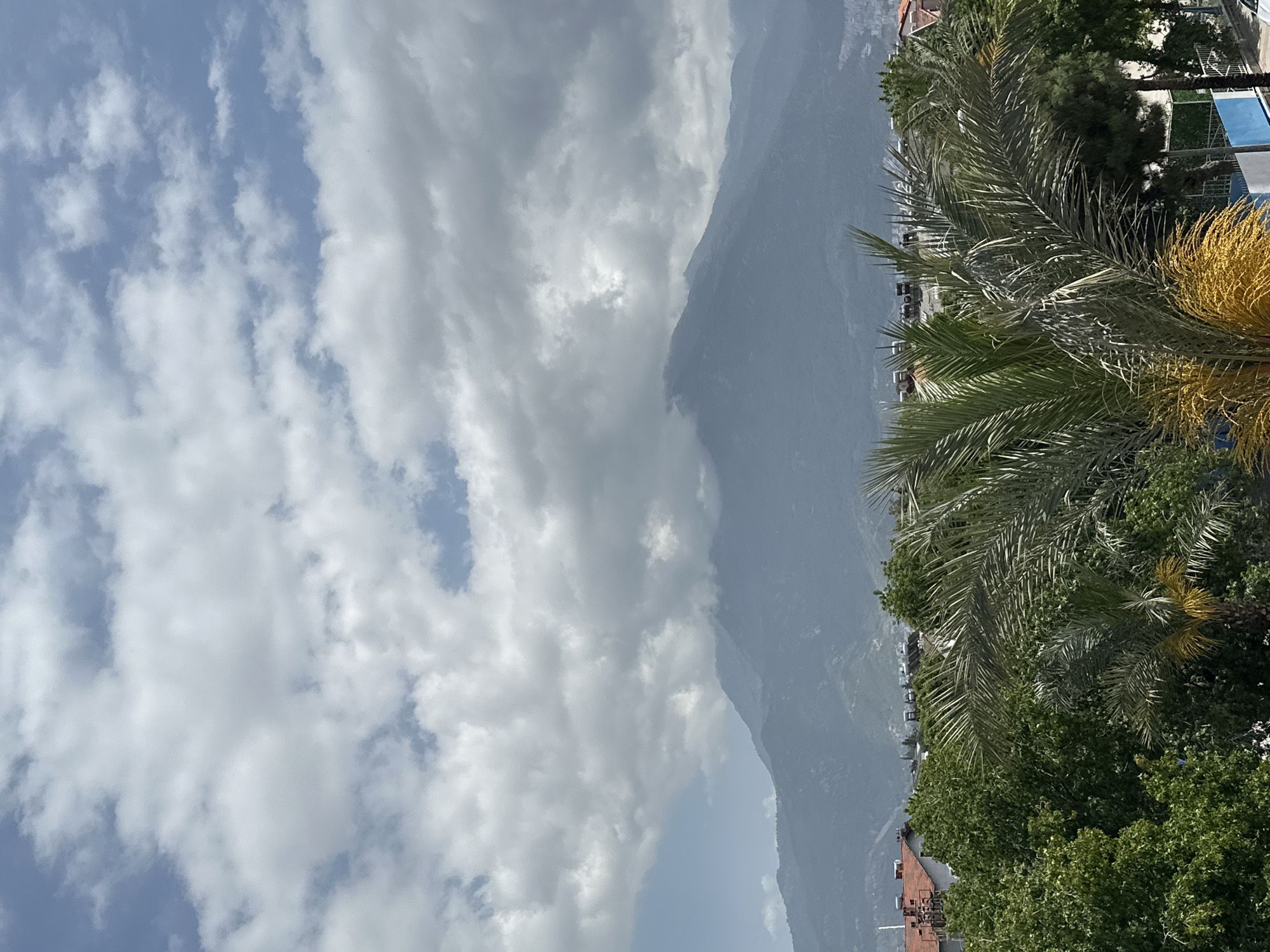 Cloudy mountain views documented in Fethiye, Turkey