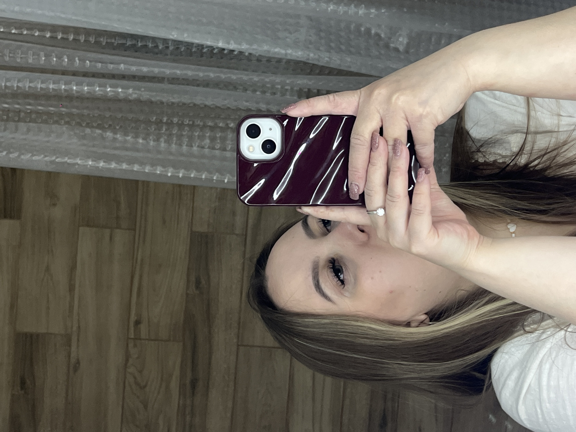 Woman takes selfie in Krasnodar, Russia