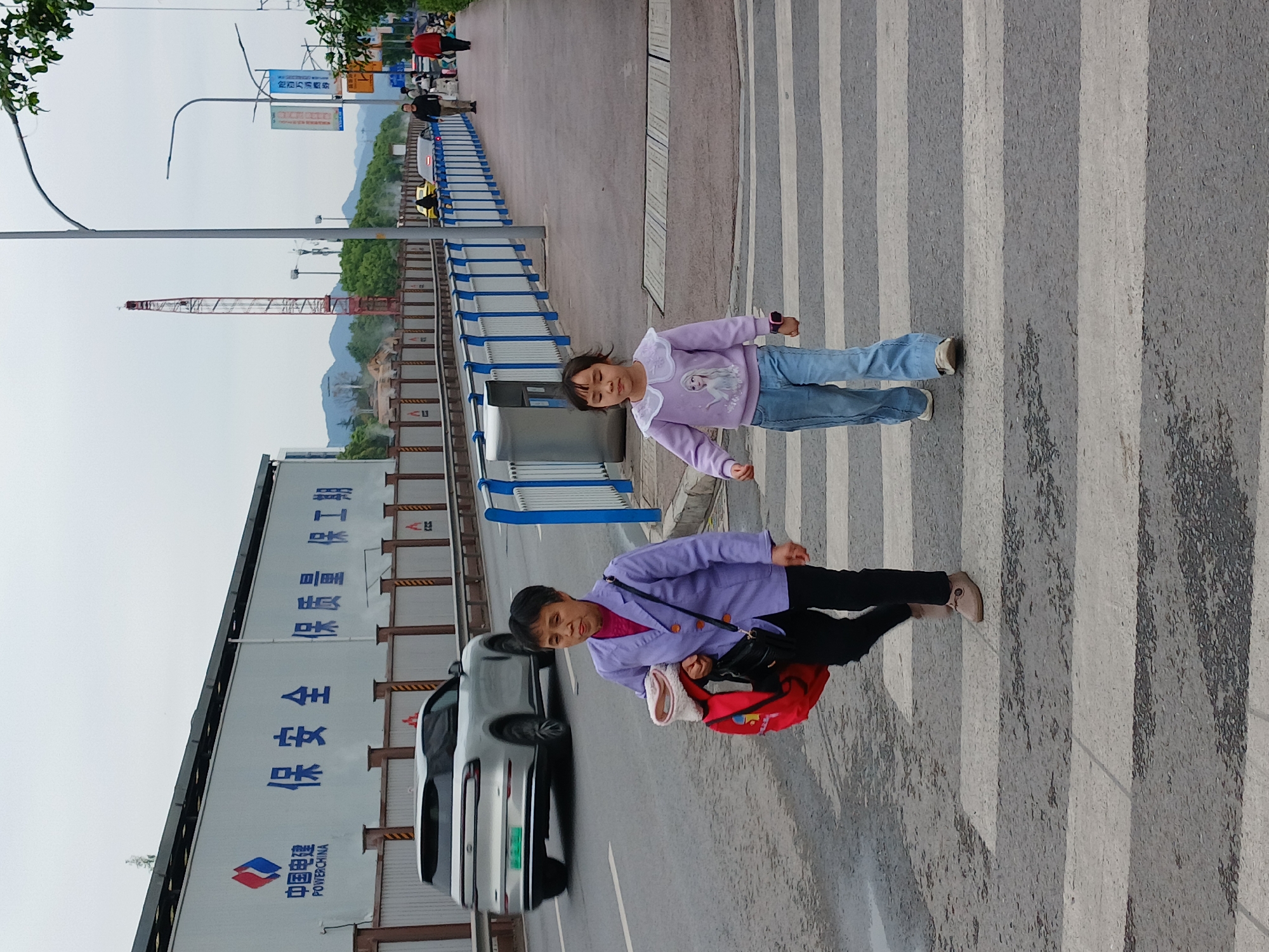 Morning street activity in Chongqing High-tech Zone