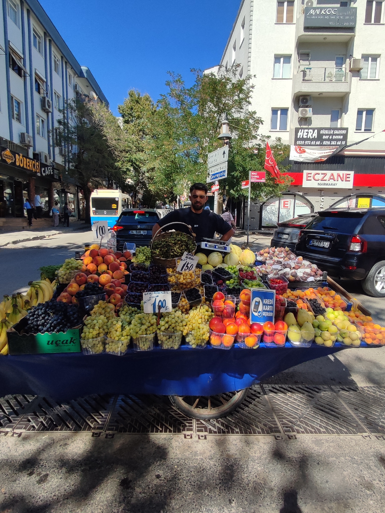 Everyday street life in Maltepe, Istanbul, on a sunny afternoon