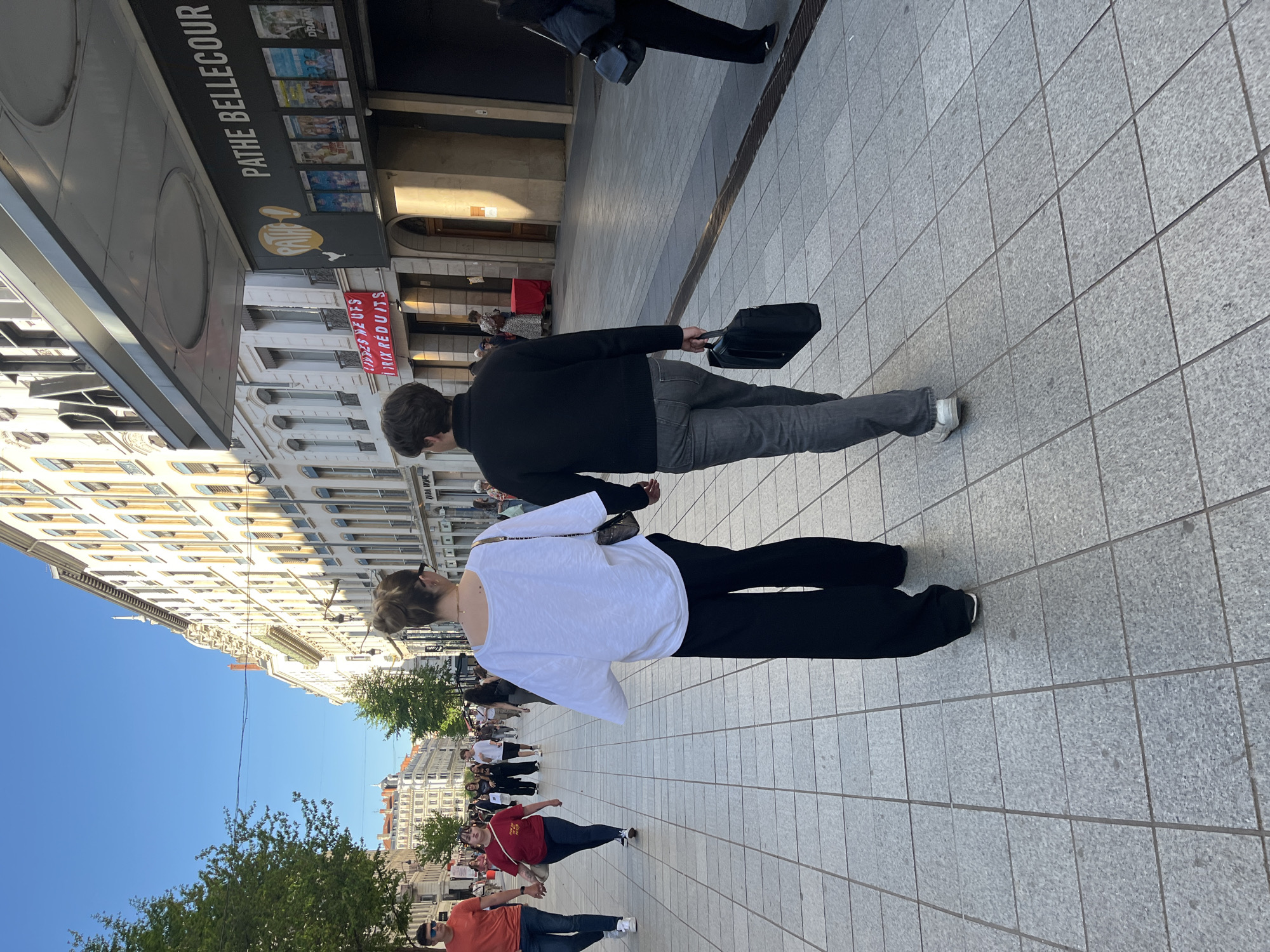 Routine pedestrian and transit activity observed in central Lyon