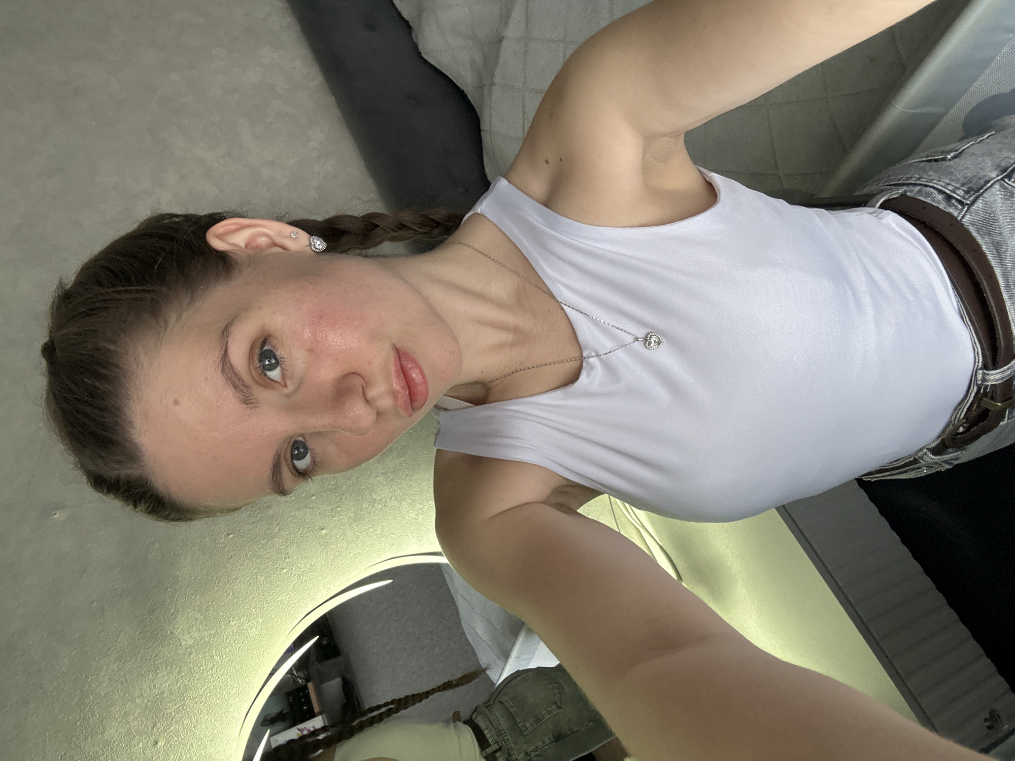Woman documents daily life through selfies in Klin, Russia