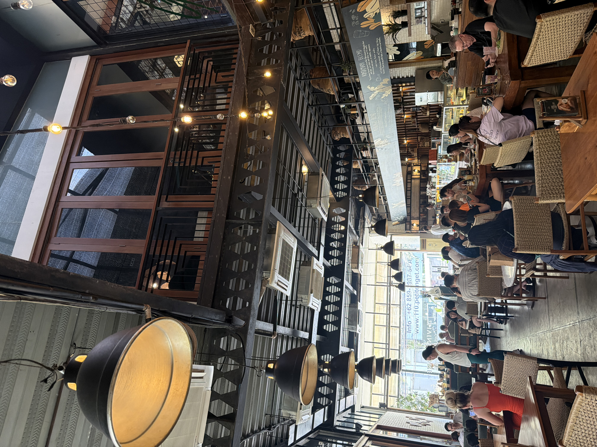 Early morning cafe visit documented in North Kuta, Indonesia