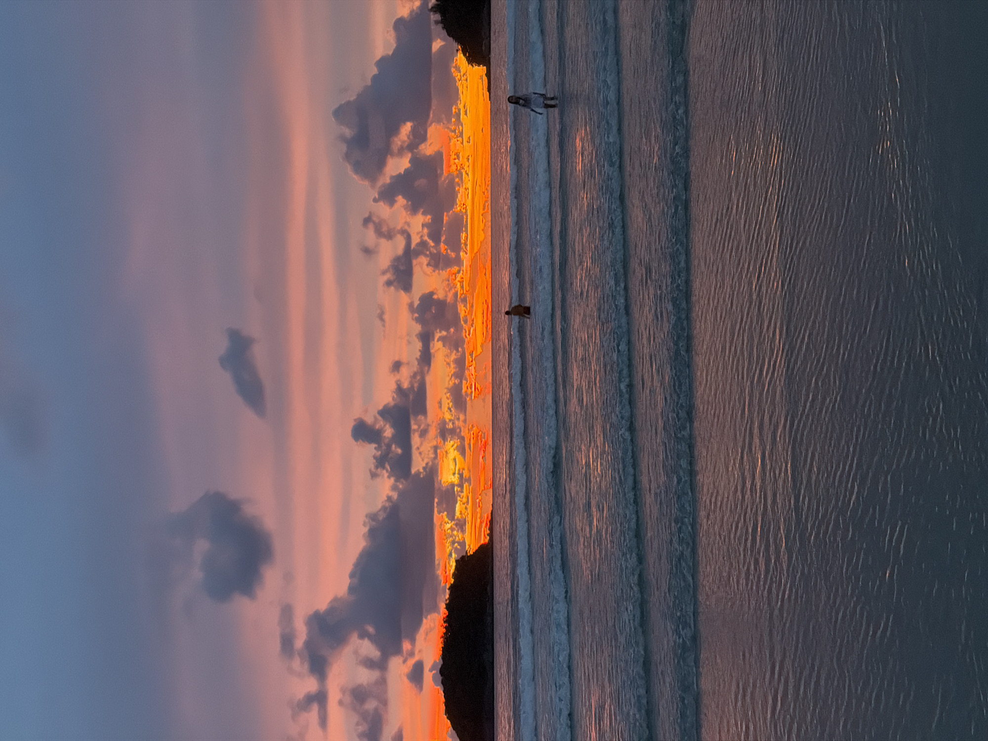 Sky lanterns released at sunset on Karon Beach