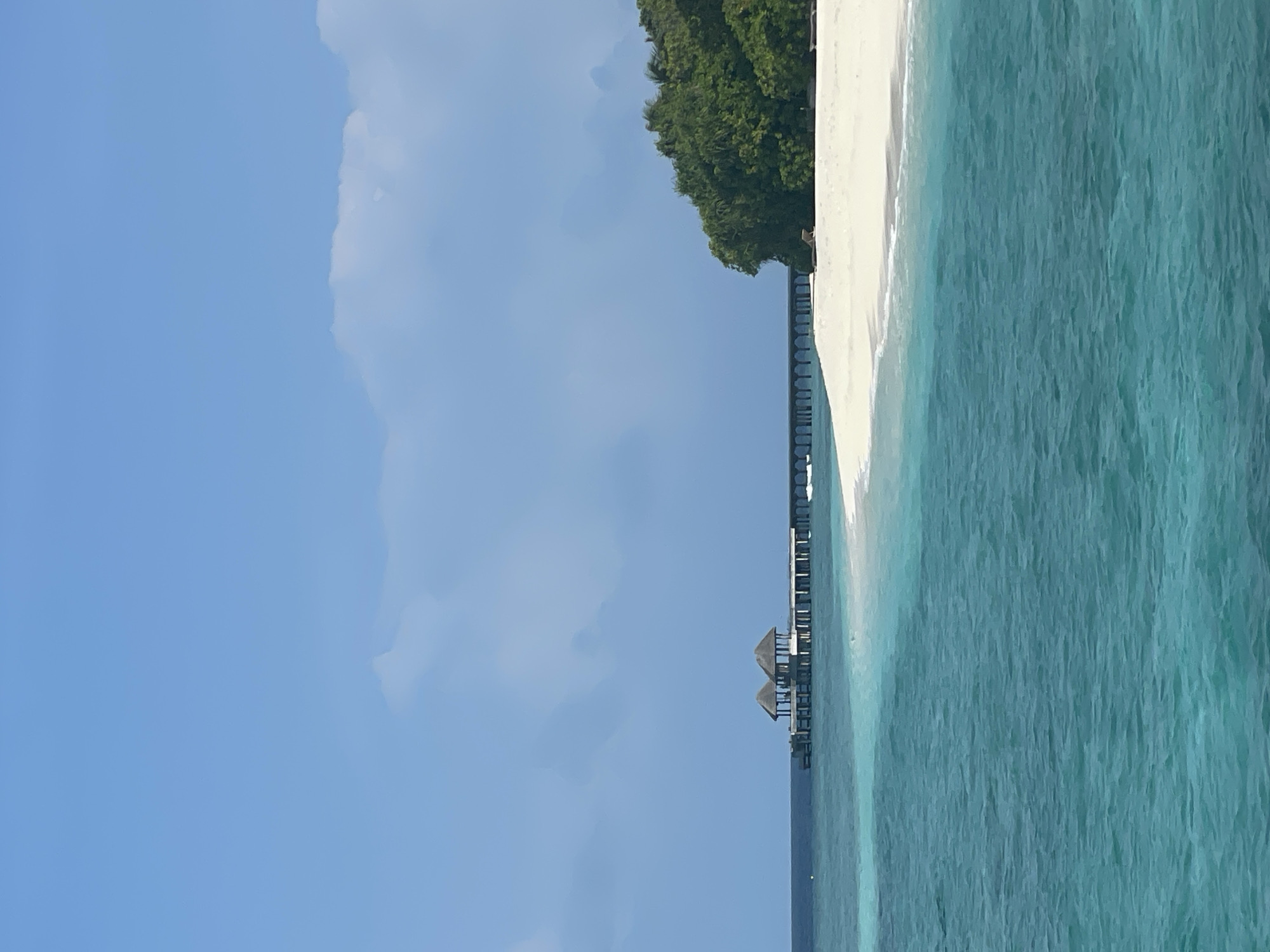 Lazy morning at a Maldives-style overwater resort