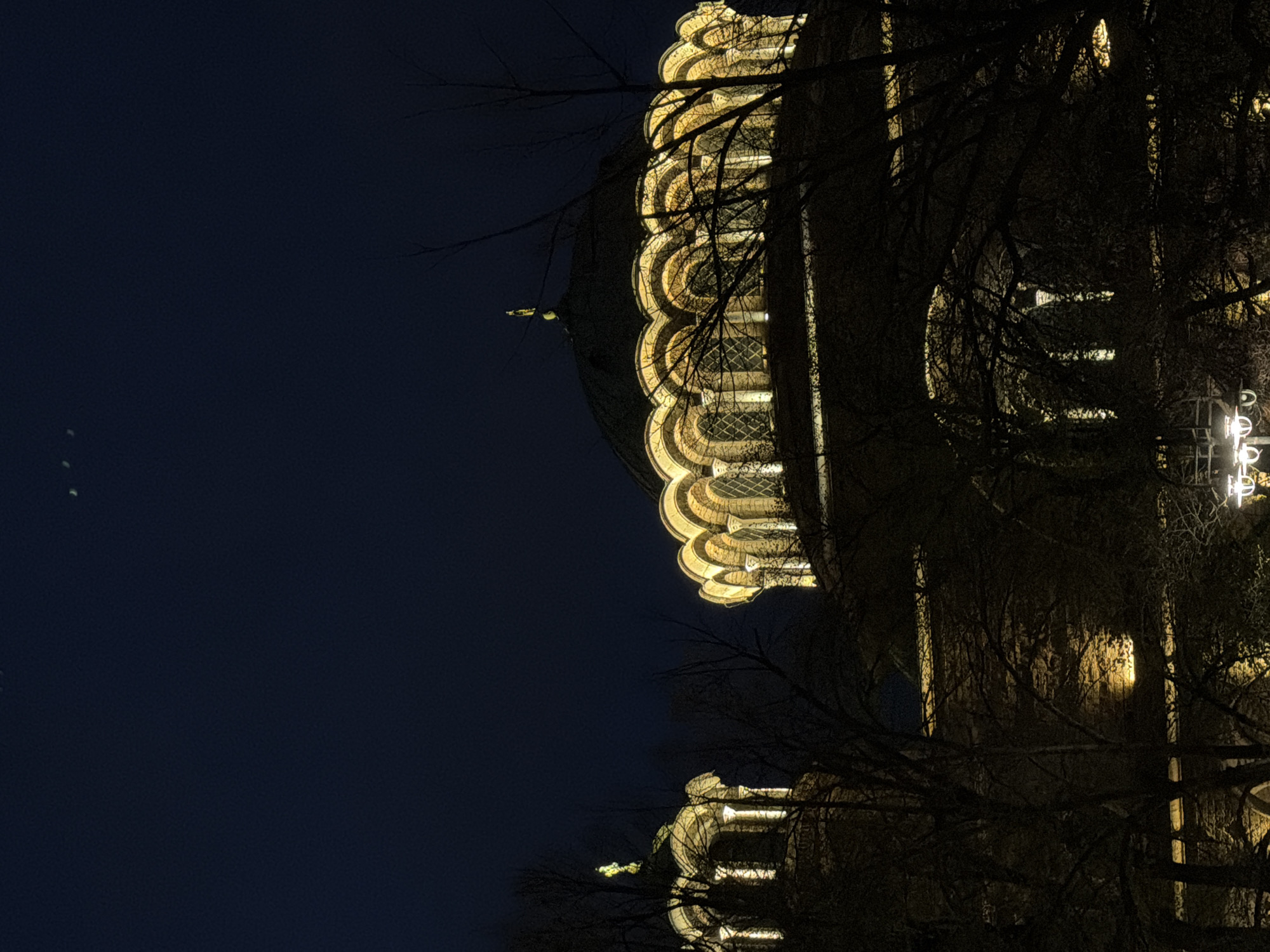 Evening documentation of Sofia palace and luxury retail displays