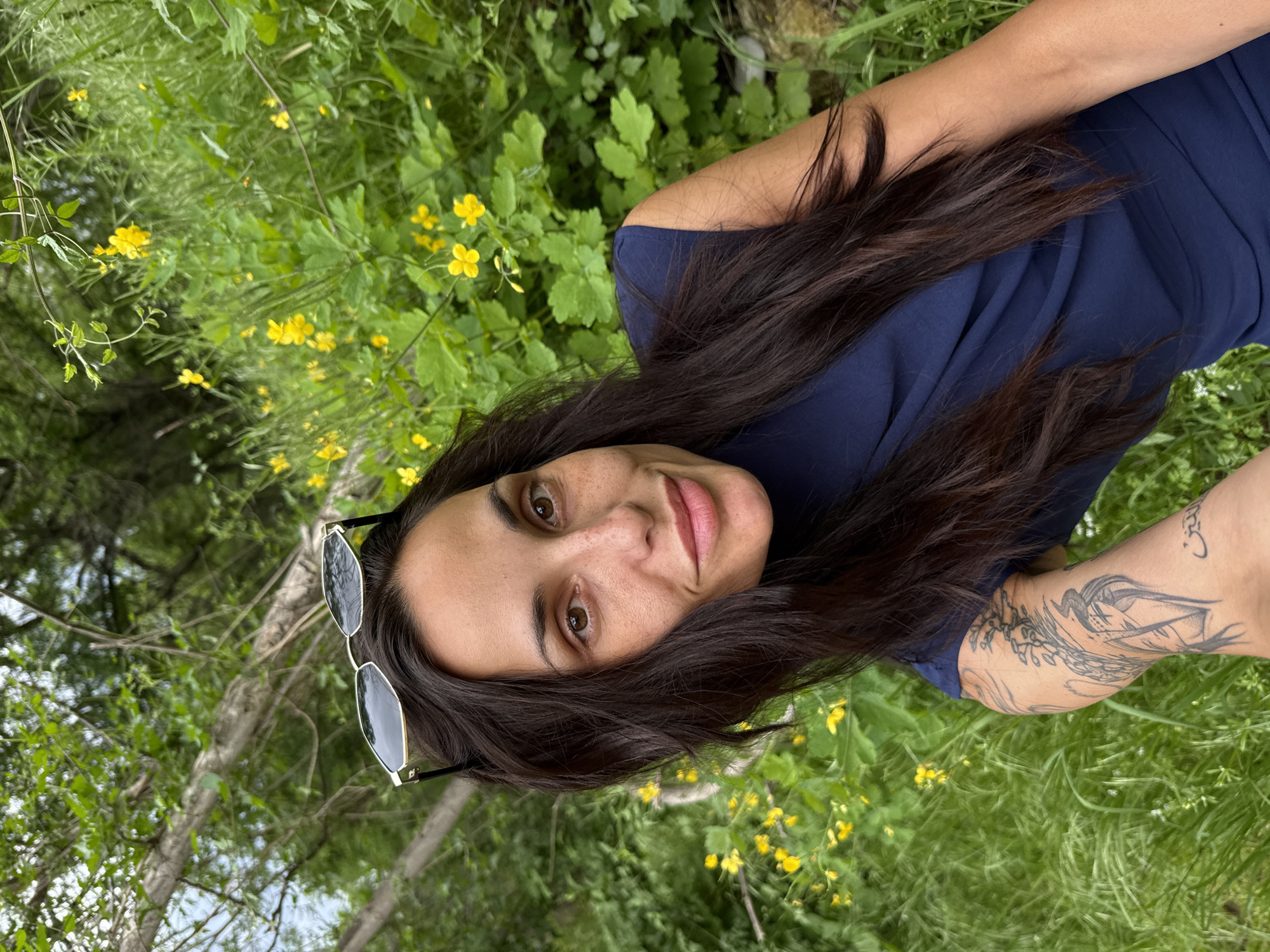 Woman takes selfies, snail spotted in Pleven, Bulgaria