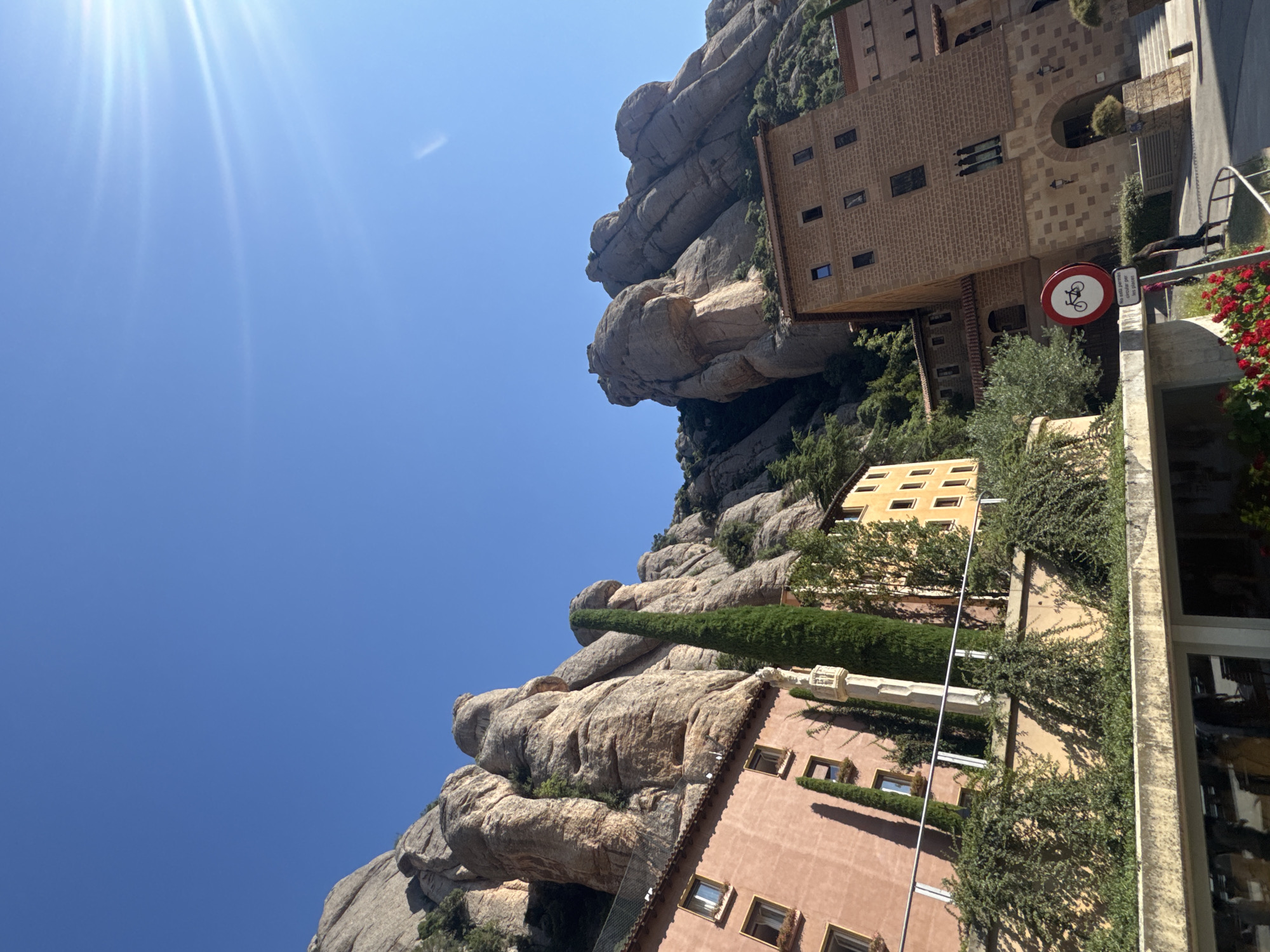 Morning look around the Montserrat monastery complex, Spain