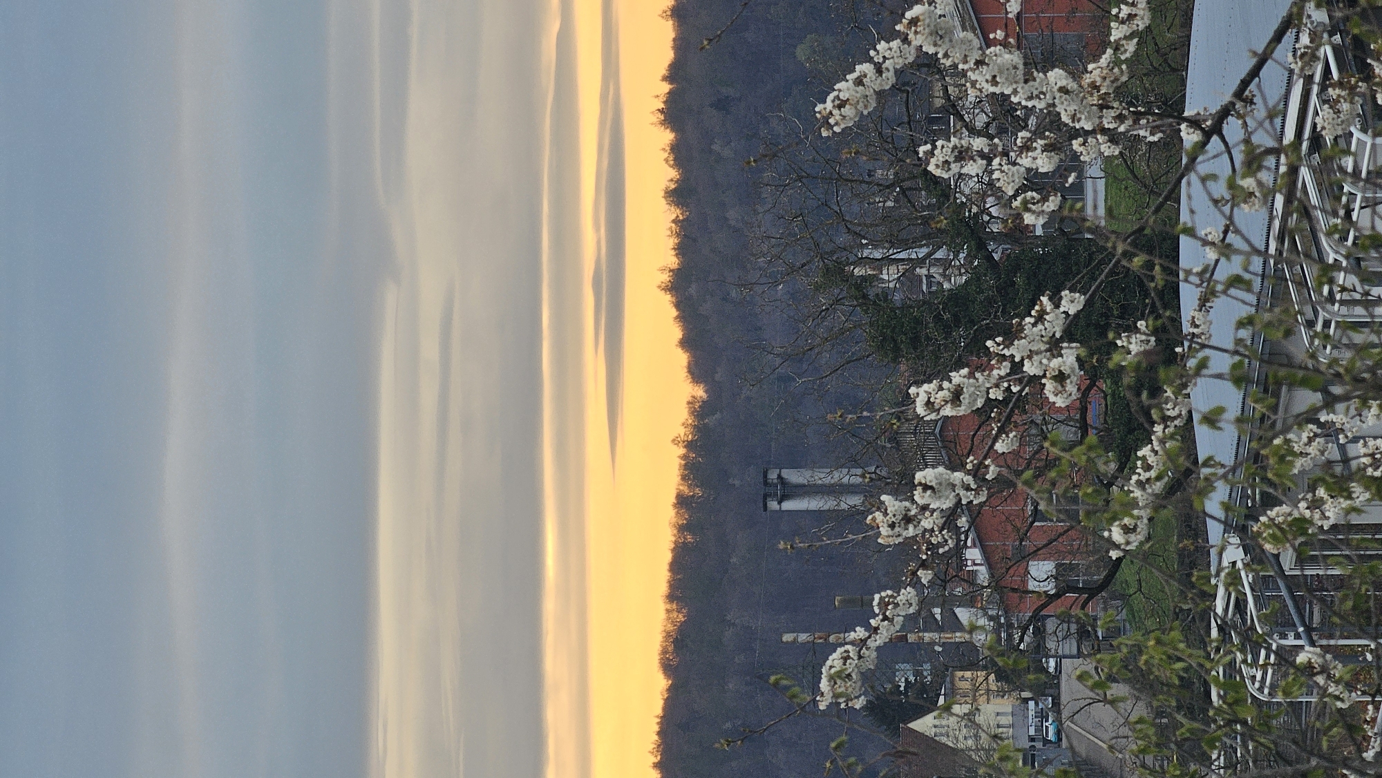 Sunset documented from residential balcony in Rheinfelden, Switzerland