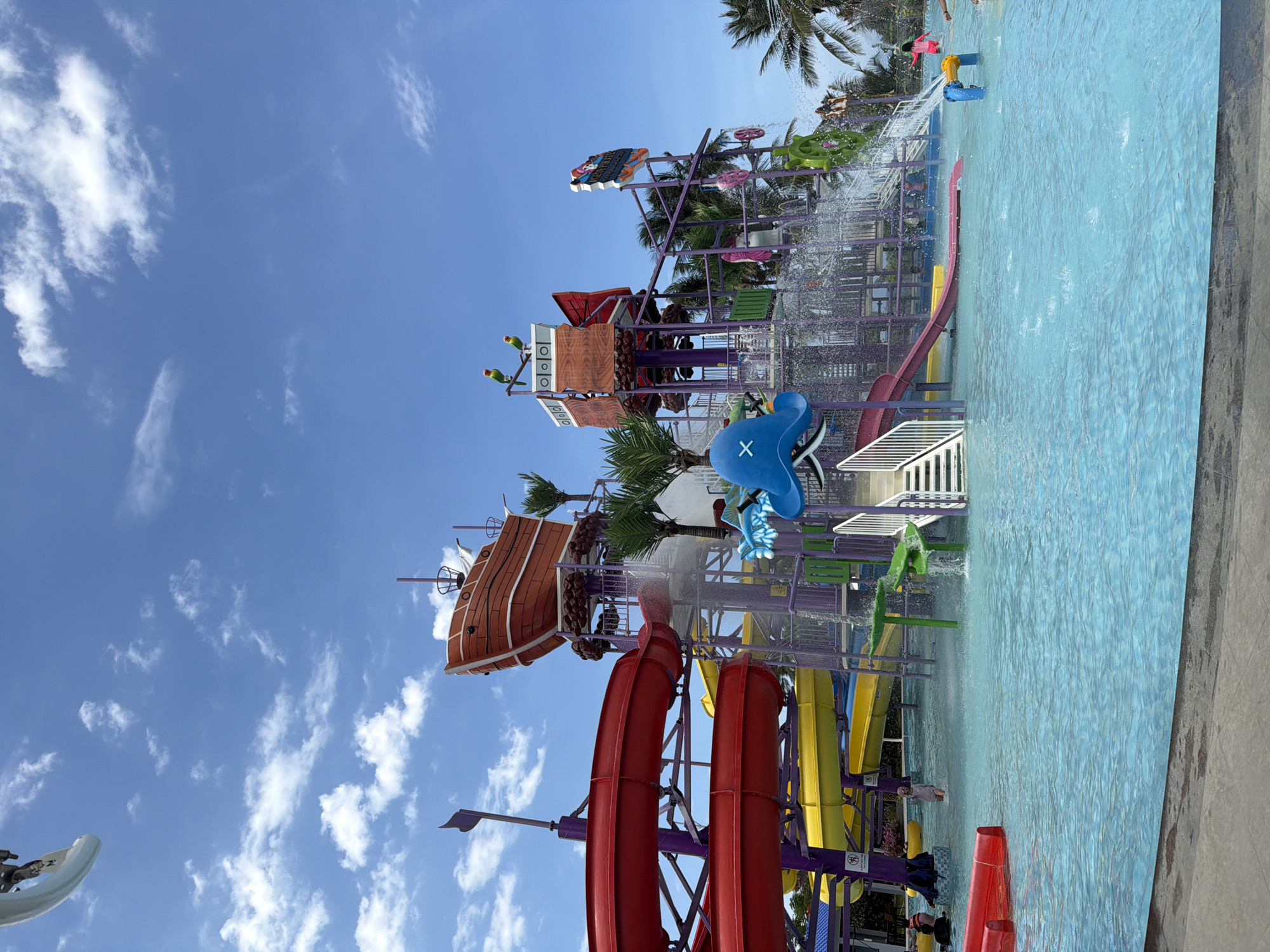 Pirate-themed water park in Dong Ninh Hoa on a sunny morning