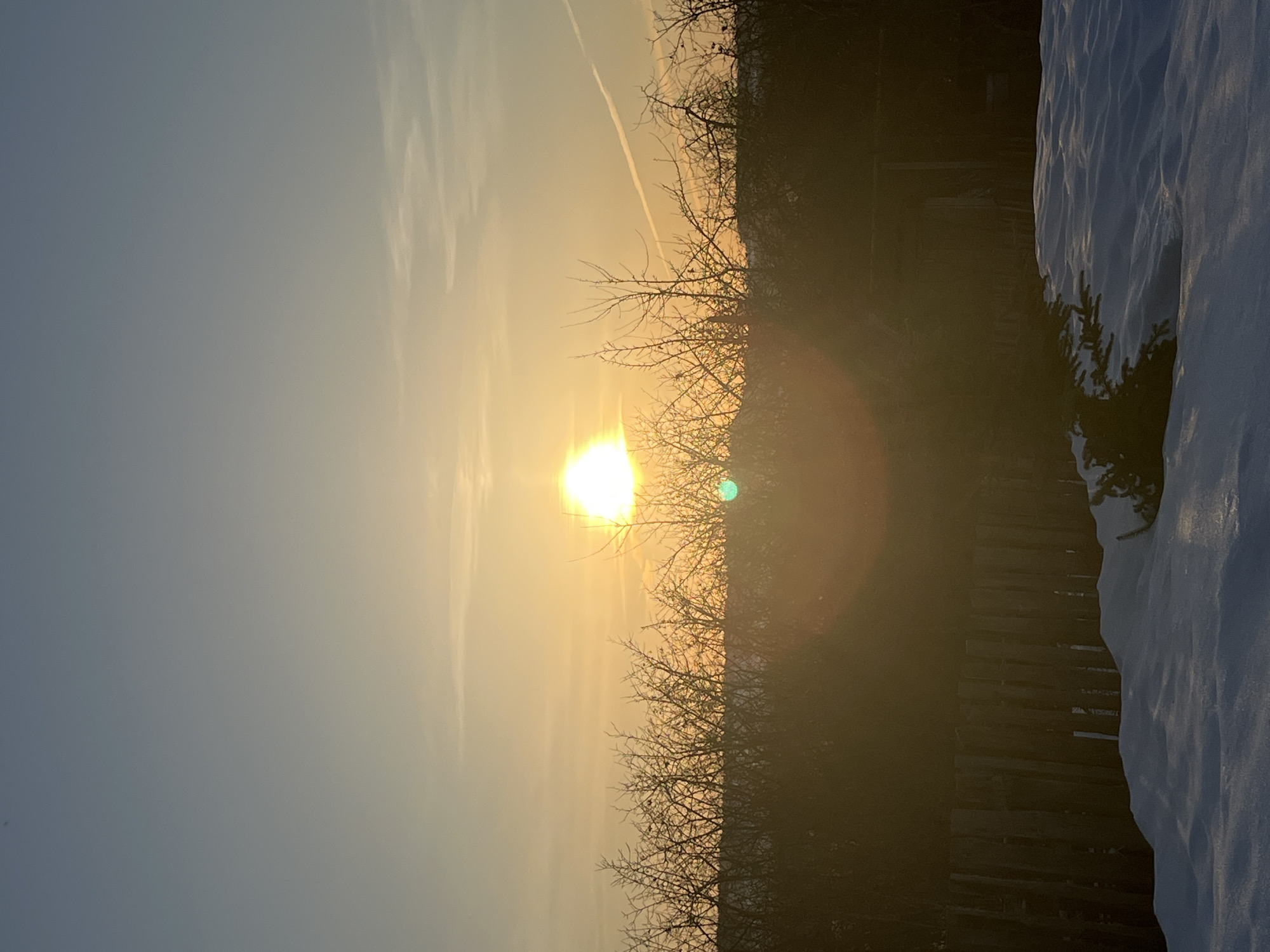 Winter Sunset Scenes Documented in Rural Russian Village