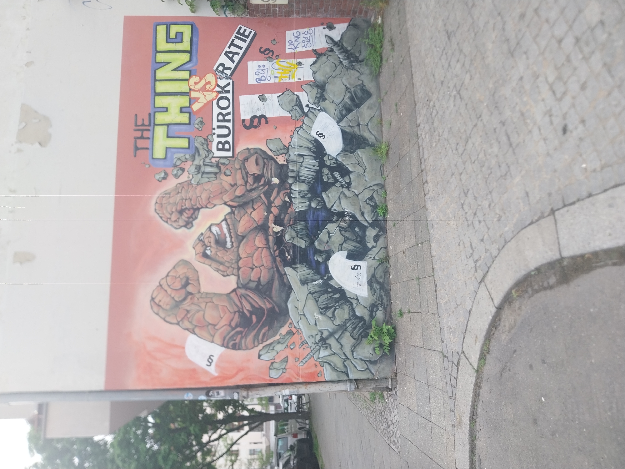Comic Book Street Art Spotted on Berlin Building Wall