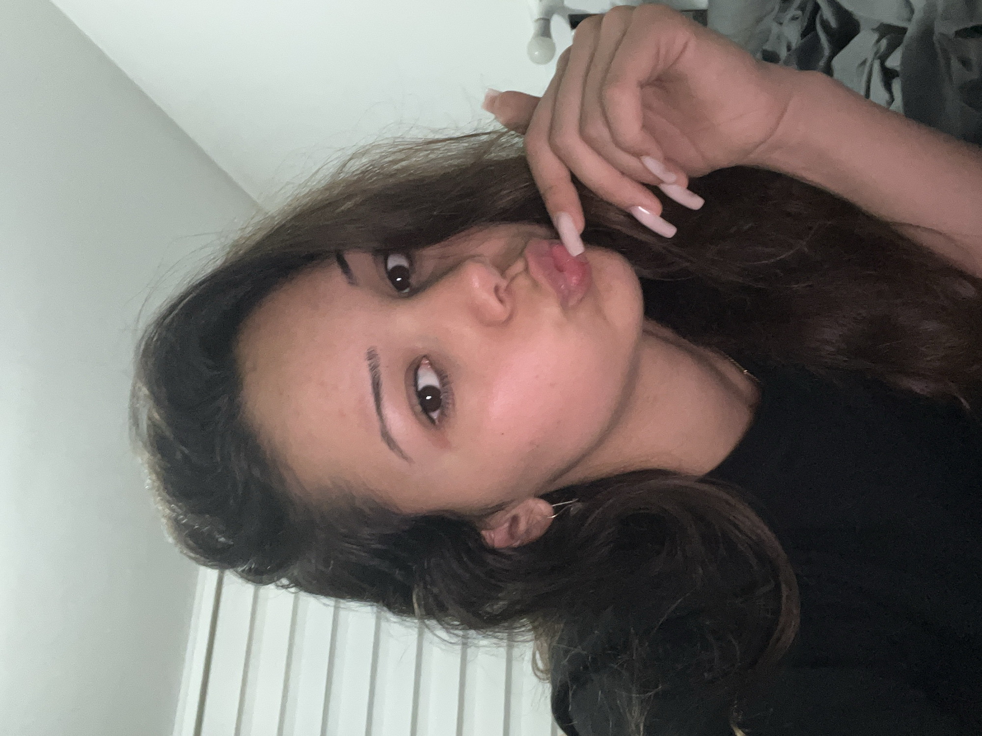 Woman documents evening with selfies in Zlatograd, Bulgaria